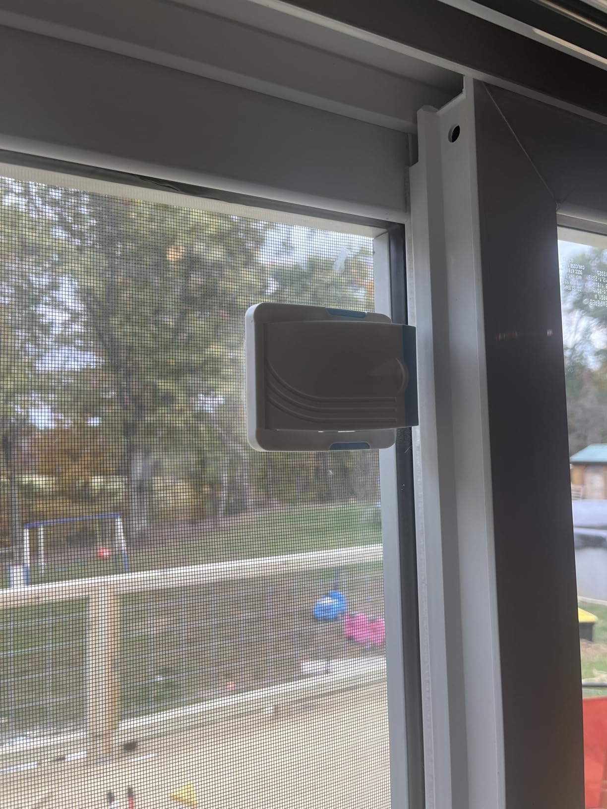 STERGDE Sliding Door Lock 2 Pack, Prevent children from opening sliding doors, sliding door baby proof, Easy To Install, For Sliding Glass Doors, Sliding Windows, Sliding Closets, Etc（Blue） - Customer Photo 2