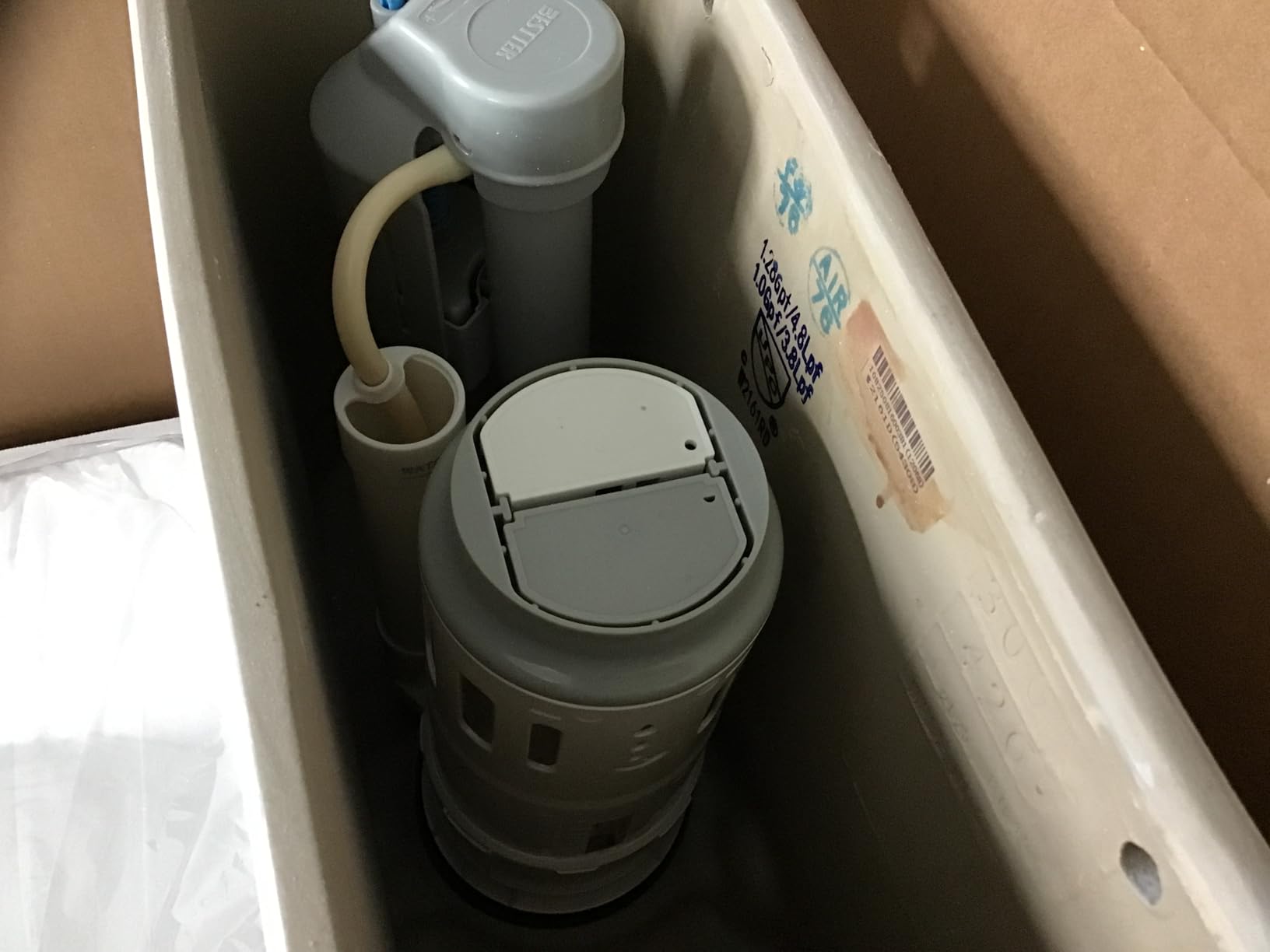 Bolina W2111D One-Piece Dual Flush Toilet, 0.8/1.28 GPF,Soft-Close UF Seat,V-Shape Elongated Bowl, 12-In Rough-In, White, WaterSense & EPA Certified, Tornado Flush - Customer Photo 1