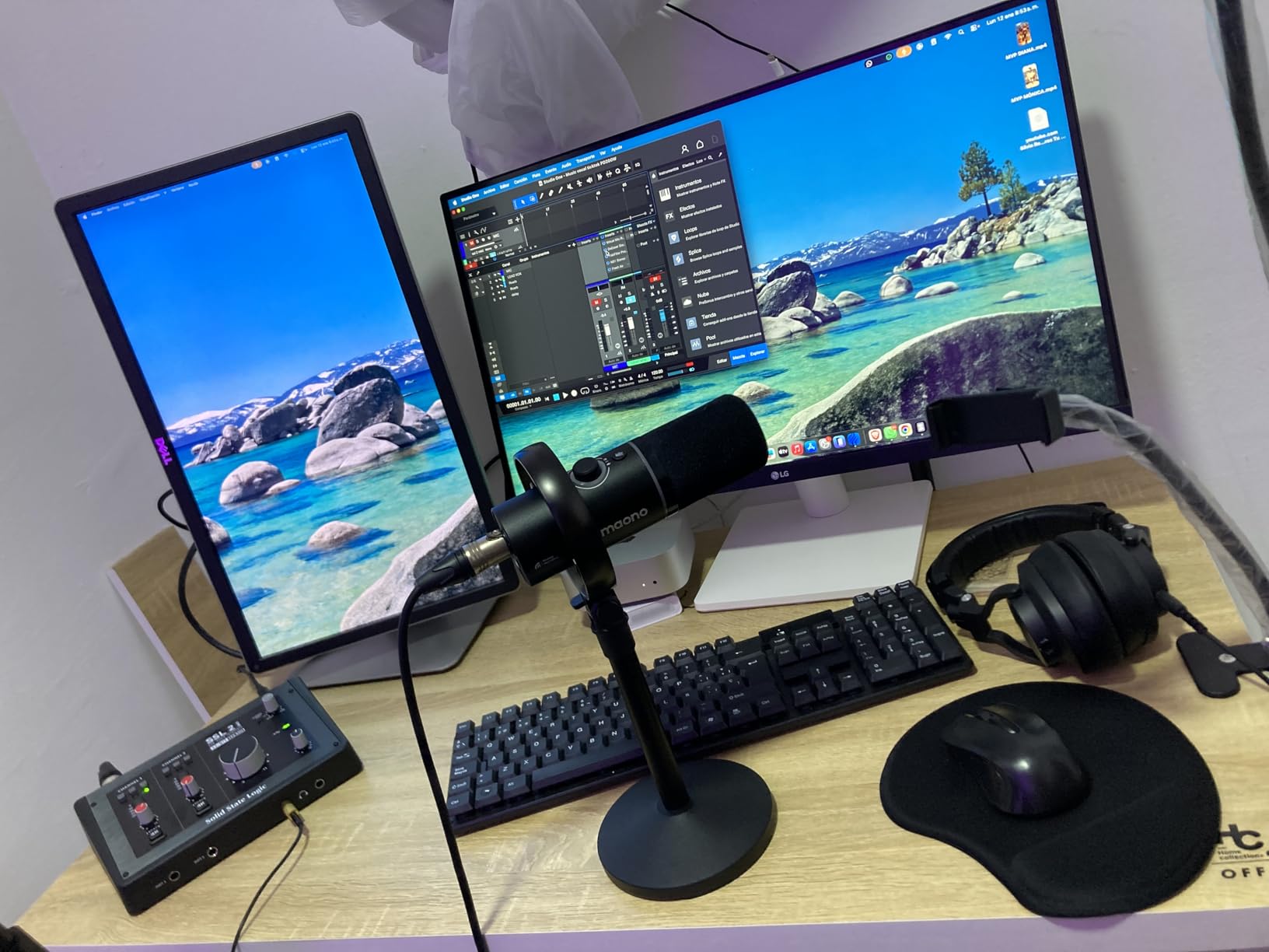 MAONO PD200W Hybrid Wireless Podcast Microphone for PC, Dynamic XLR USB Mic with Desktop Stand, Software, Noise Cancellation, for Vocal Recording, Streaming, Content Creation, Home Studio, Voiceover - Customer Photo 1