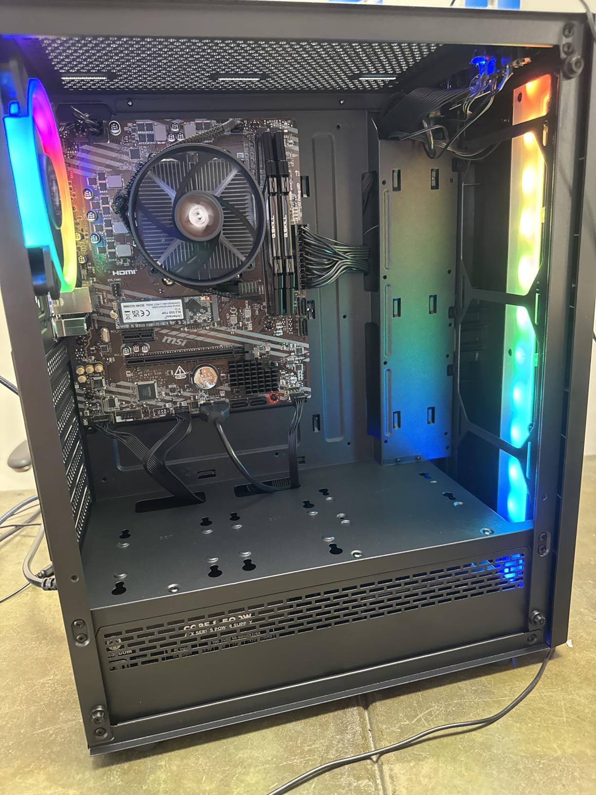 BEASTCOM Q3 Gaming PC Desktop Computer AMD Ryzen 5 3400G, 4K Vega Graphics, 16GB RAM, 512GB M.2 NVMe, 500W 80PLUS PSU, WiFi, Gaming Office Console, Towers Prebuilt PC - Customer Photo 2
