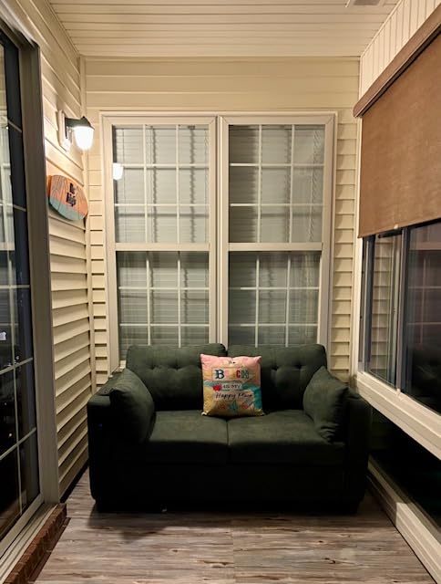 LINSY HOME Pull Out Sofa Bed - Convertible Loveseat Sleeper Sofa, Upgraded Bed Frame Pullout Couch - USB Charging & Cup Holders, Corduroy Sofa Bed for Living Room Small Space, Queen Size (Green) - Customer Photo 1