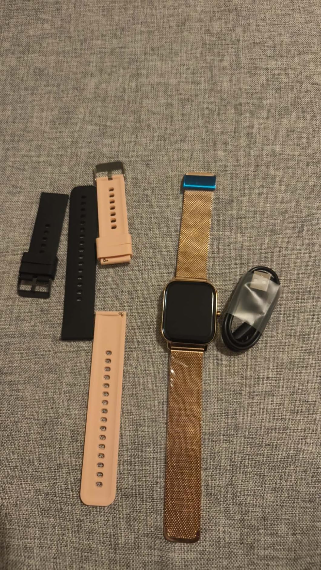 Smart Watch for Women Fitness Tracker: Gold Make Answer Call Waterproof Running Smartwatch Android Phone iPhone Samsung Compatible Digital Mens Watches Pedometer Step Tracker Heart Rate Monitor - Customer Photo 1