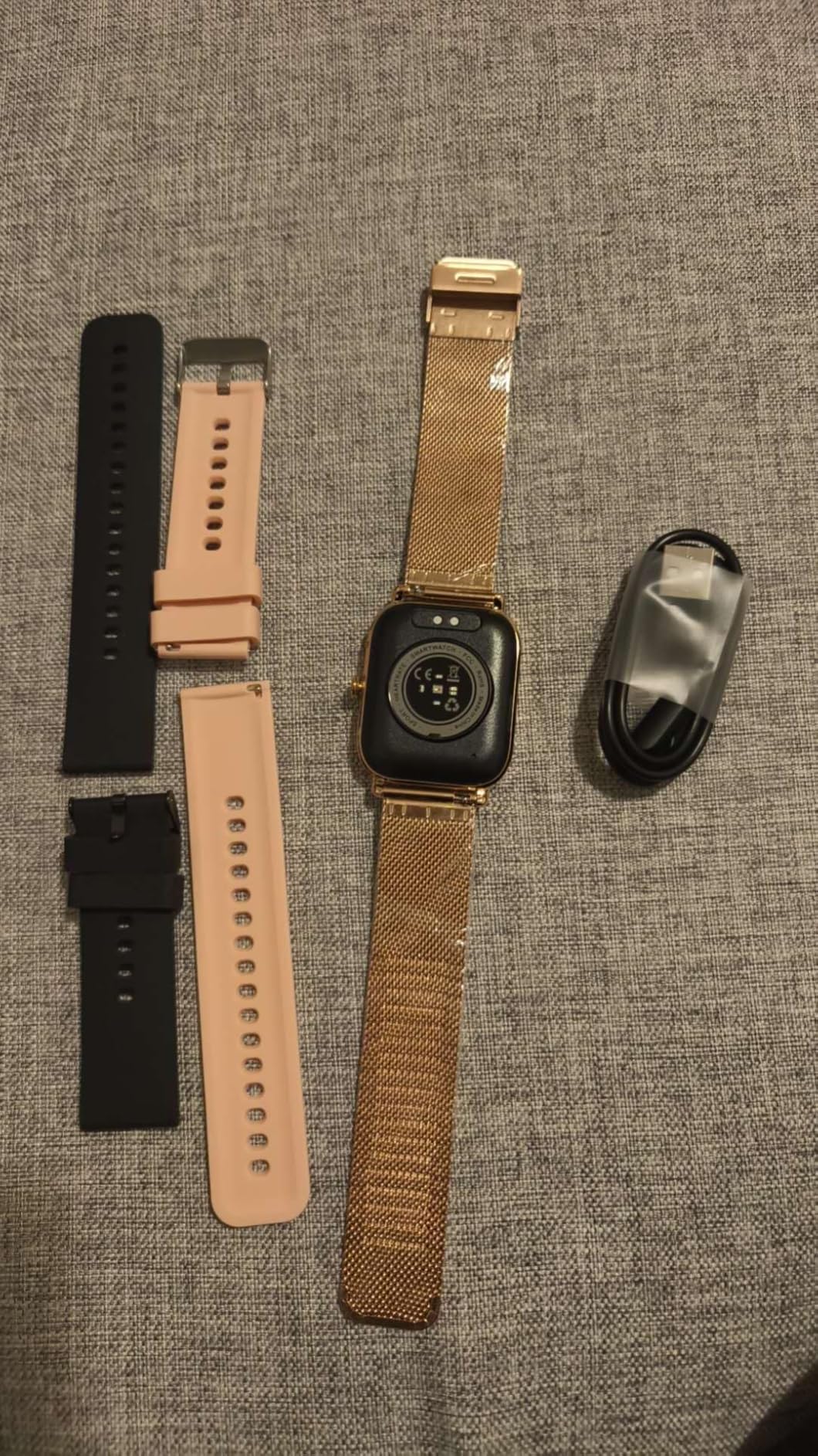 Smart Watch for Women Fitness Tracker: Gold Make Answer Call Waterproof Running Smartwatch Android Phone iPhone Samsung Compatible Digital Mens Watches Pedometer Step Tracker Heart Rate Monitor - Customer Photo 2