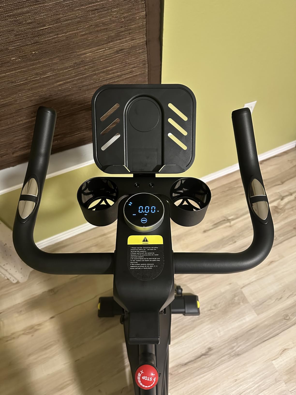 YPOO Exercise Bike, Adjustable Magnetic Resistance Stationary Bikes for Home Cardio with Exclusive App, Indoor Bike with 330lbs Weight Capacity Comfortable Seat, Tablet Mount and Fitness Courses - Customer Photo 2