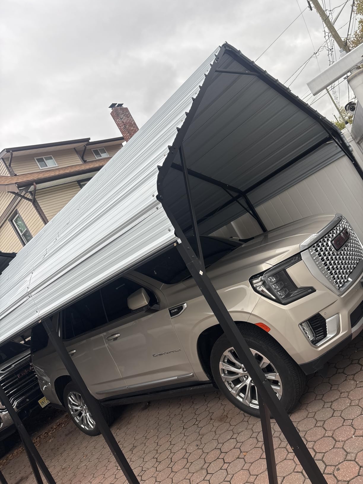 GarveeLife 12x20 FT Metal Carport, Enclosed Car Port with Reinforced Frame and Steel Roof for All-Weather Use, Metal Garage Shed for Full-Sized Pickup Trucks - Customer Photo 1