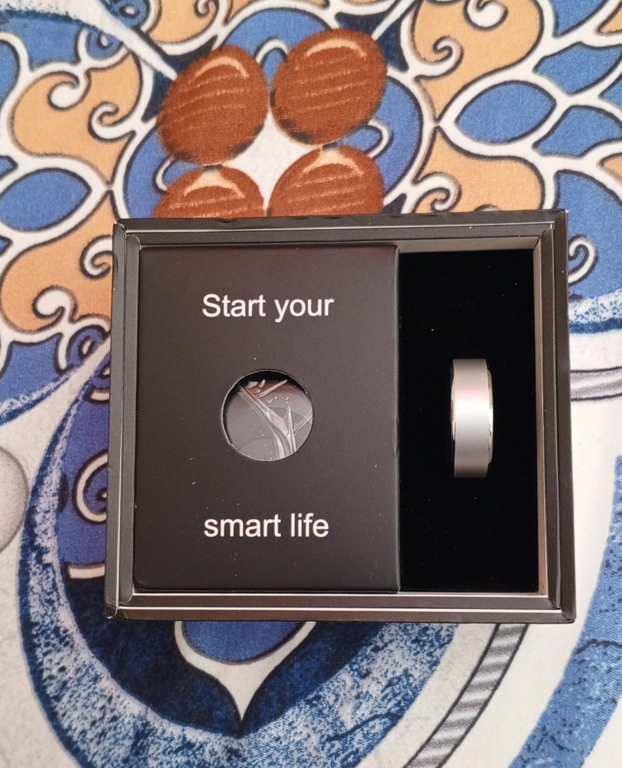 prxxhri Smart Health Ring, Featuring Stress and Sleep Monitoring Functions, Compatible with iOS and Android, Waterproof Fitness Tracker for Women & Men, No Subscription Fee. (Rose Gold, 9) - Customer Photo 1