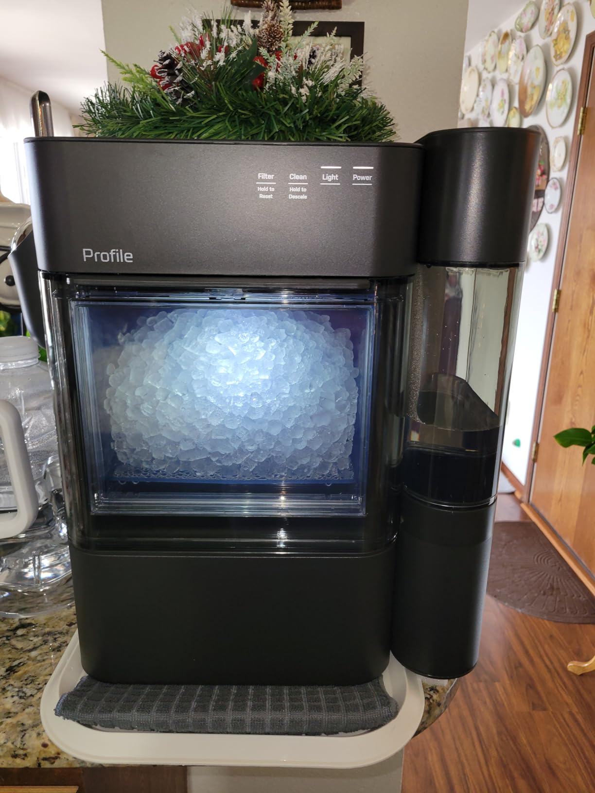 GE Profile Opal 2.0 Ultra Nugget Ice Maker with Side Tank and Scale Inhibiting Filter, Scoop Included, 38 lbs in 24 Hours, Pellet Ice Machine with WiFi & Smart Connected, Stone White - Customer Photo 3
