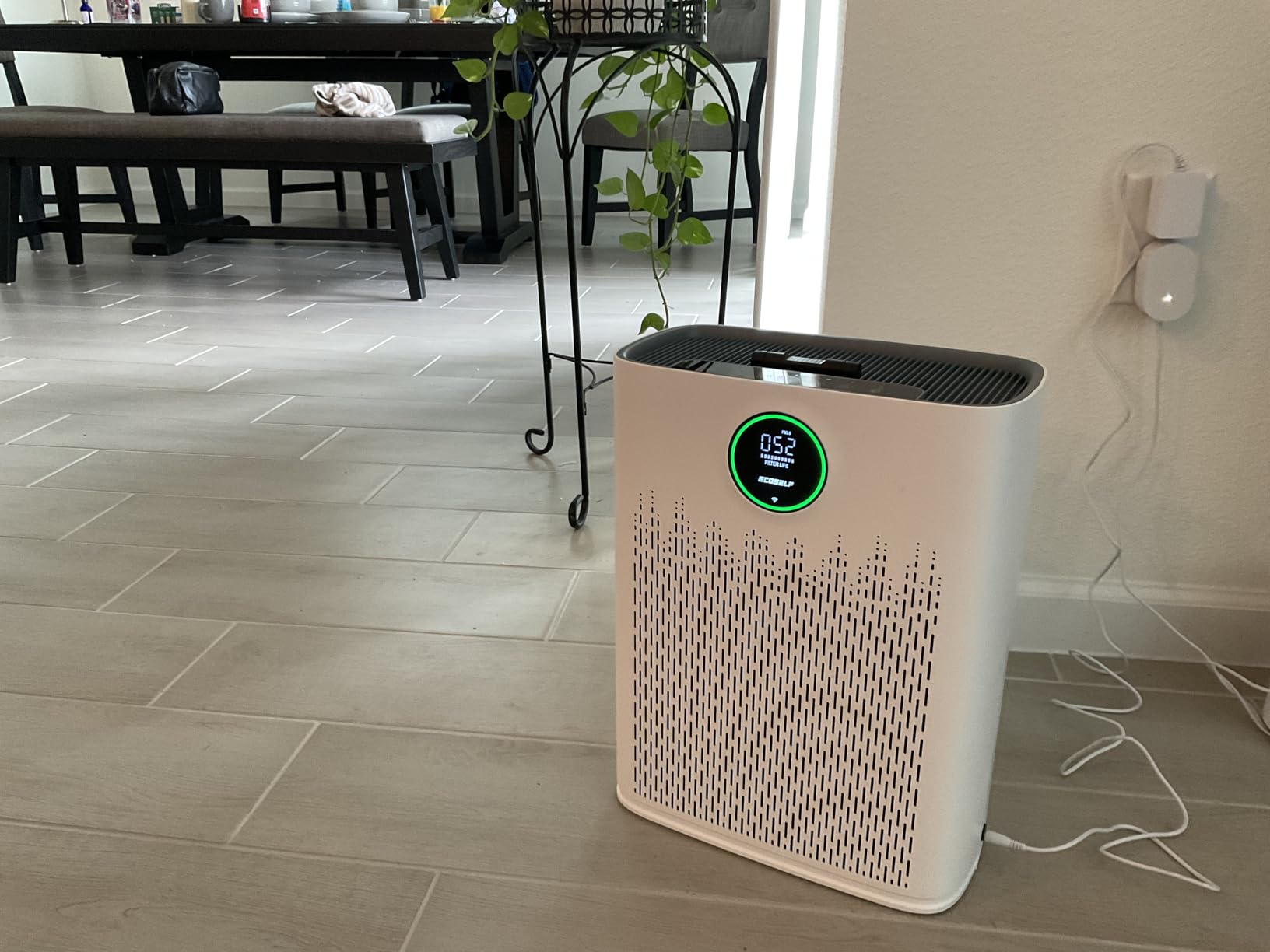 Air Purifiers for Home Large Room, Cover Up to 2400 Ft² with True HEPA Filter, Smart Mode, PM2.5 Air Quality Display, 22dB Sleep Mode, Aromatherapy with 2X-Purification & 360°Air Outlet, HAP603, White - Customer Photo 1
