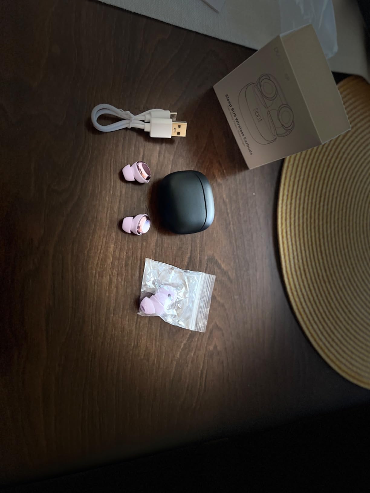 DUSONLAP Sleep Earbuds Bluetooth 5.4 in Ear Light-Weight Headphones, Mini Sleep Headphones Small Design for Side Sleepers, 47H Playtime with Charging Case, Clear Calls Earphones, Black - Customer Photo 1