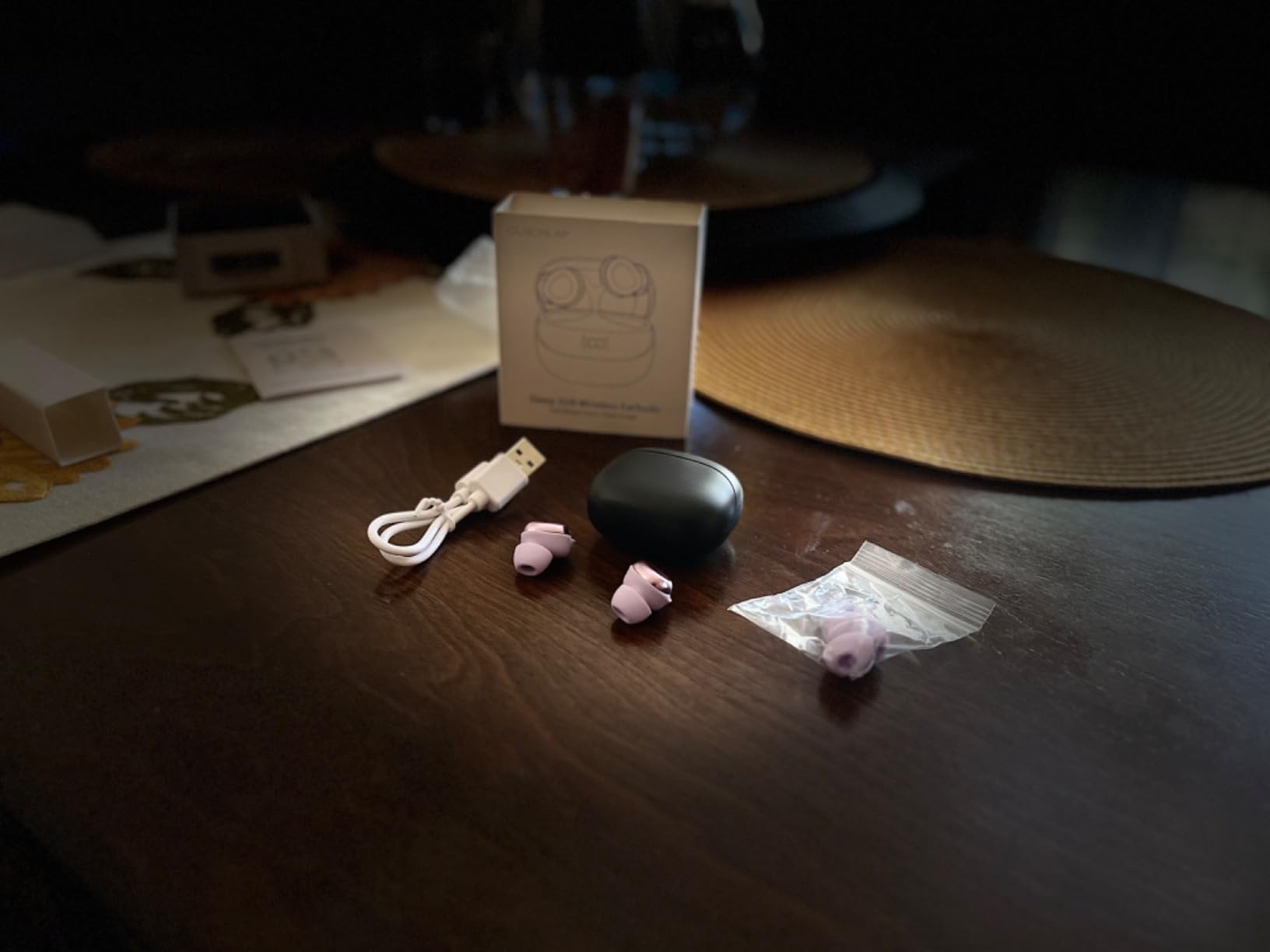 DUSONLAP Sleep Earbuds Bluetooth 5.4 in Ear Light-Weight Headphones, Mini Sleep Headphones Small Design for Side Sleepers, 47H Playtime with Charging Case, Clear Calls Earphones, Black - Customer Photo 2