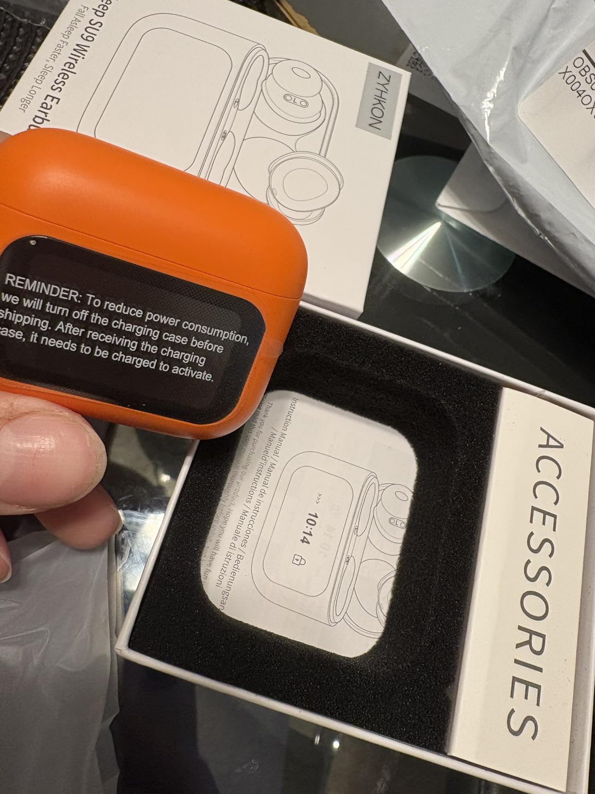 ZYHKON Sleep Earbuds Bluetooth 5.4 in Ear Touch Screen Sleep Headphones, Small Design Mini Sleep Earbuds for Side Sleepers with Sleep Mode, 48H Playtime Sleep Earphones Clear Calls, 5 EQ Modes, Black - Customer Photo 1