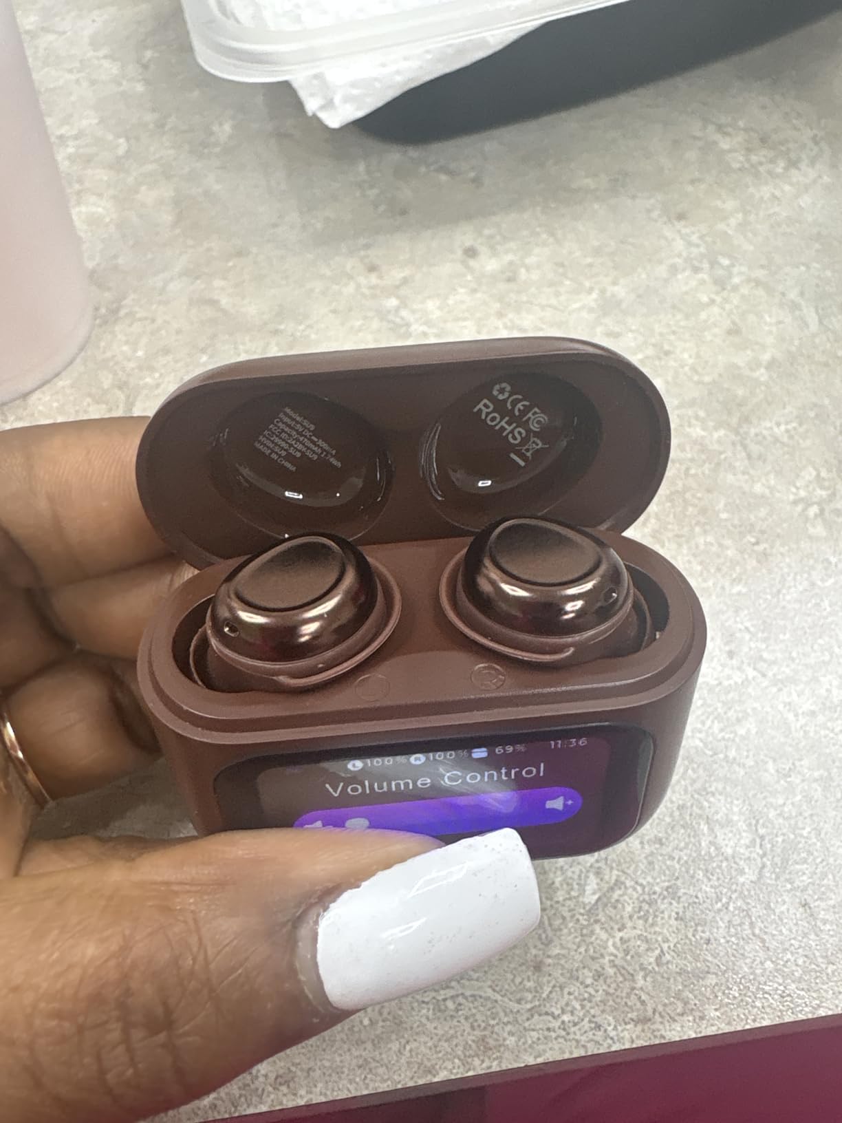 ZYHKON Sleep Earbuds Bluetooth 5.4 in Ear Touch Screen Sleep Headphones, Small Design Mini Sleep Earbuds for Side Sleepers with Sleep Mode, 48H Playtime Sleep Earphones Clear Calls, 5 EQ Modes, Black - Customer Photo 2