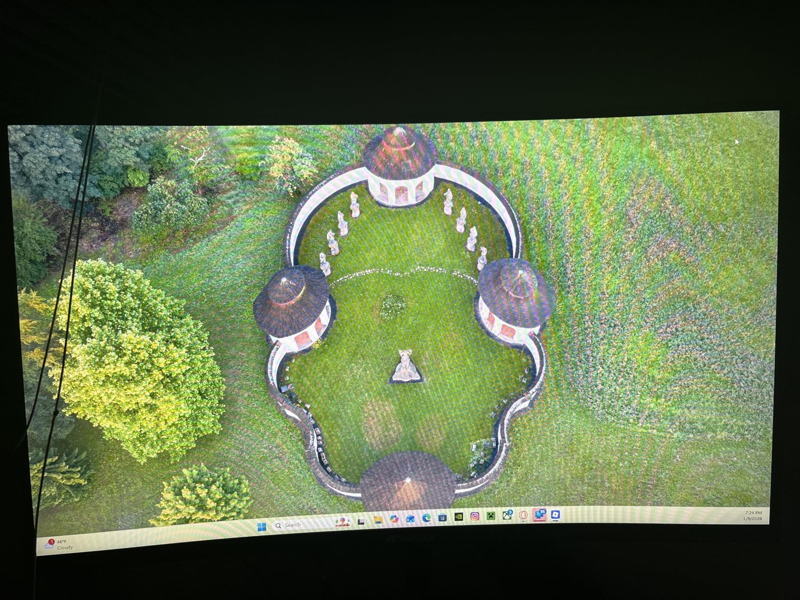 SANSUI 34 Inch UWQHD 200HZ Curved Gaming Monitor, FastVA 3440x1440P Ultrawide 1500R with PIP PBP, 2xHDMI2.1 DP1.4Ports - Customer Photo 1