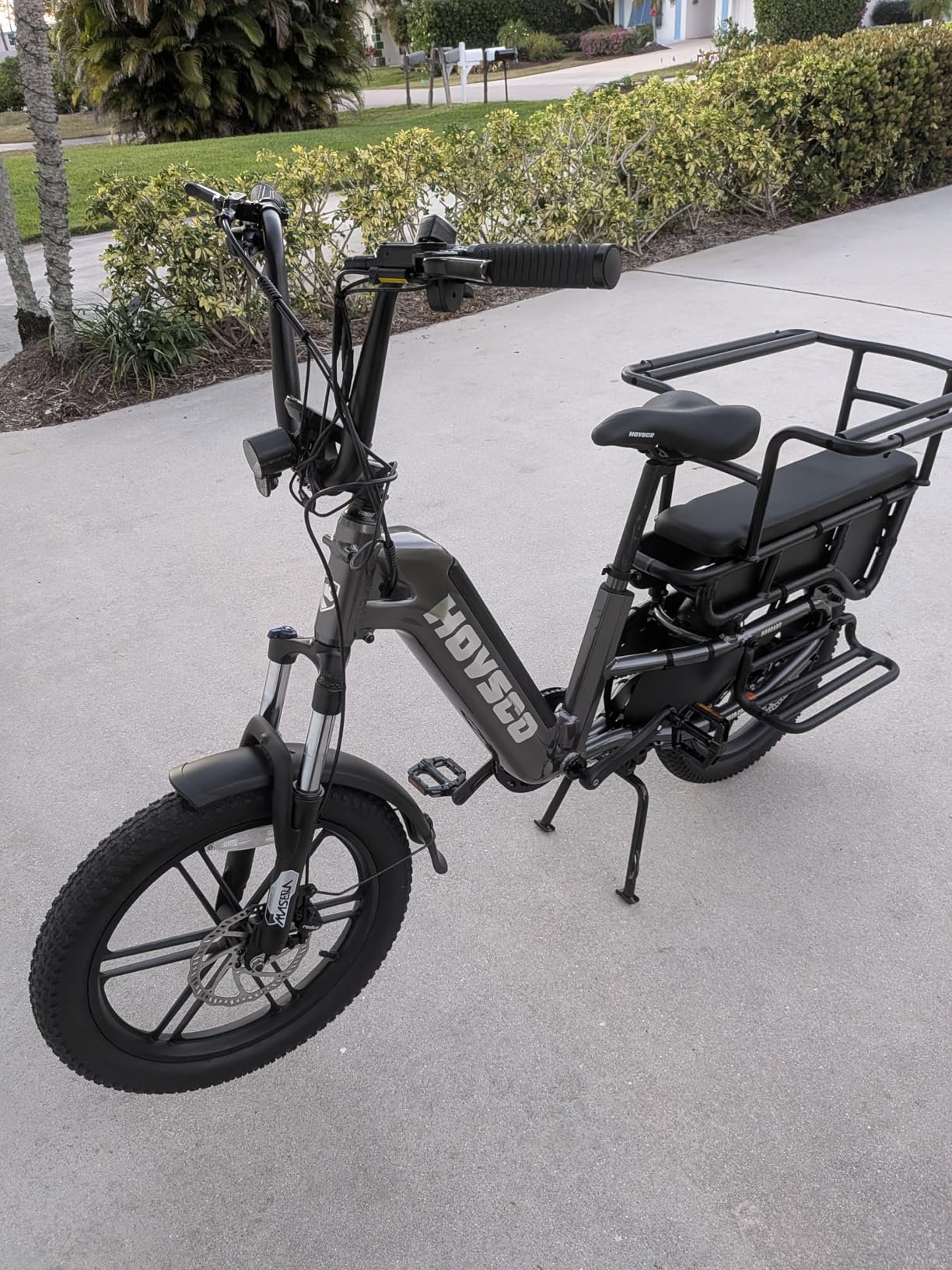 HOVSCO Family Electric Bike with Child Seat - 1300W 28MPH Fat Tire Ebike, 48V 15Ah Battery, Space Aluminum Step-Through Frame, Hydraulic Brakes & APP Control, UL 2849 Certification - Customer Photo 2
