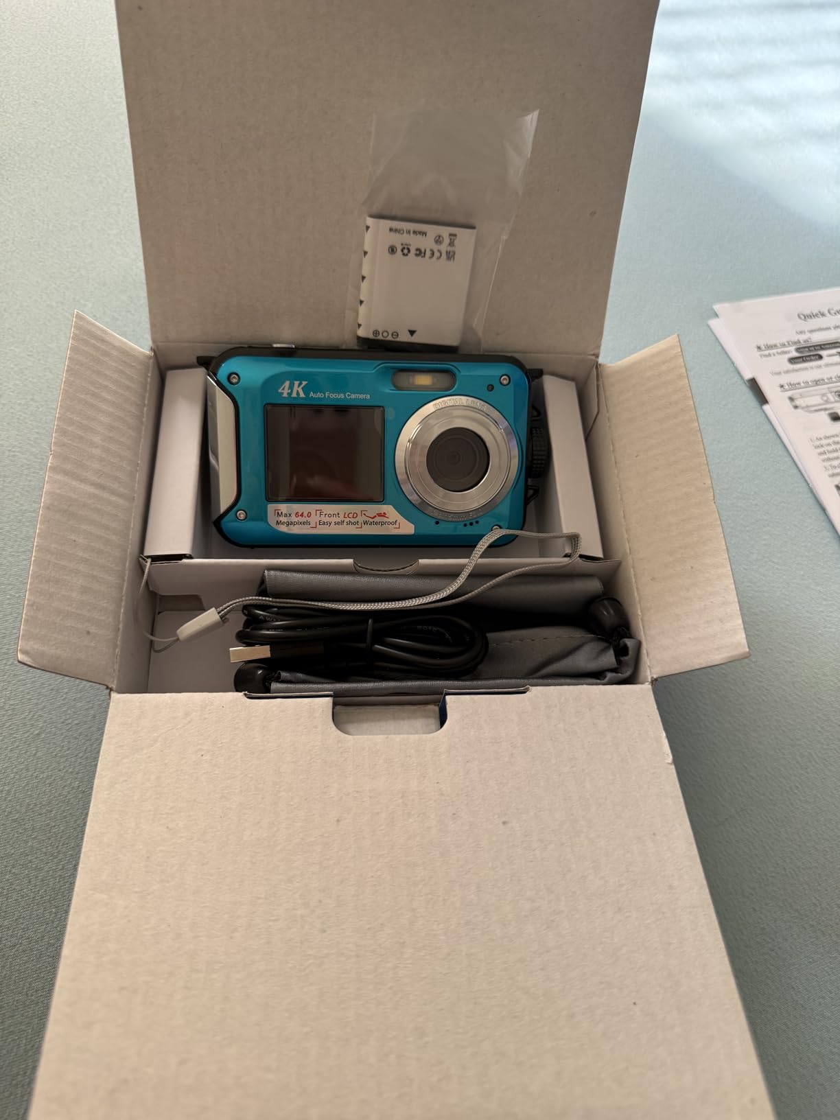 4K Underwater Camera 64MP Autofocus 16FT Waterproof Camera Dual-Screen Selfie 16X Underwater Camera for Snorkeling Waterproof Compact Floatable Digital Camera with 32GB Card - Customer Photo 2