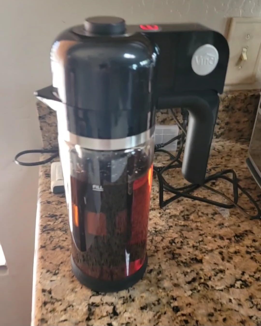 VINCI Express Cold Brew, Electric Cold Brew Coffee Maker in 10 Minutes, Glass Carafe, 3 Brew Strength Settings & Cleaning Cycle, Easy to Use & Clean 1.4 Liters Push Button Control - Customer Photo 1