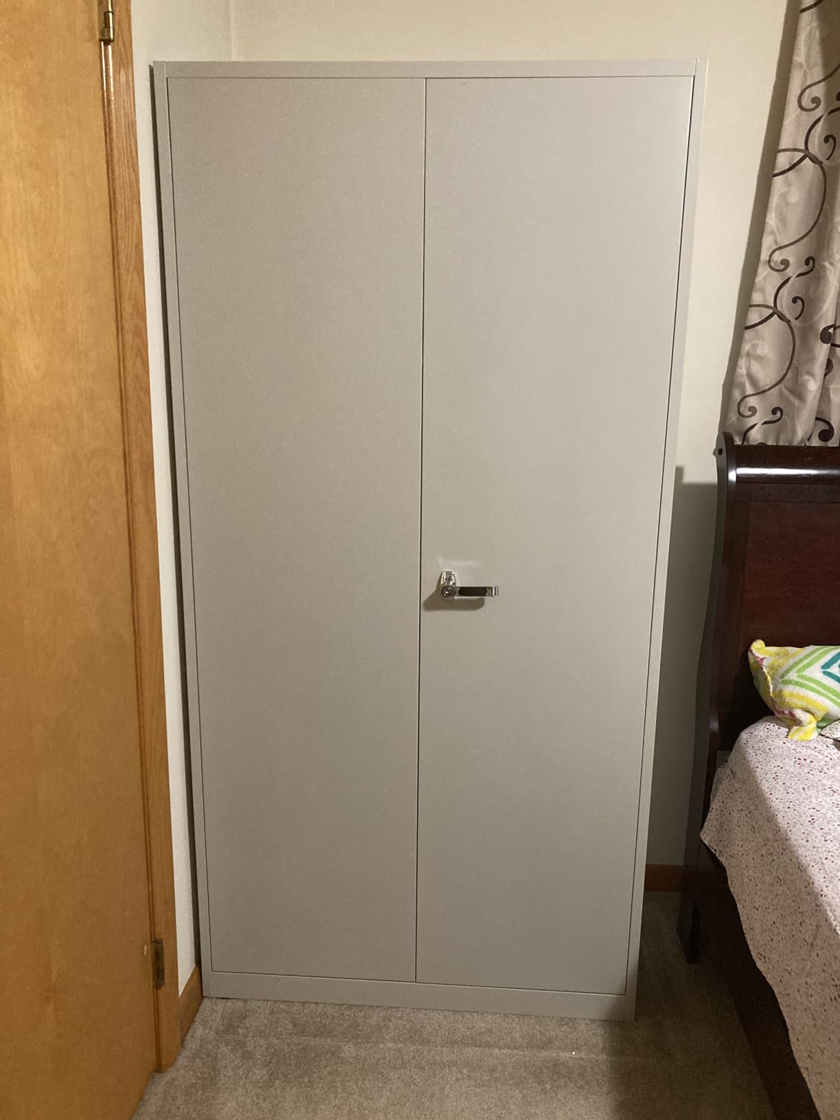 INTERGREAT Metal Garage Storage Cabinet with Wheels, Rolling Storage Cabinet with Locking Doors and 4 Adjustable Shelves,- 73