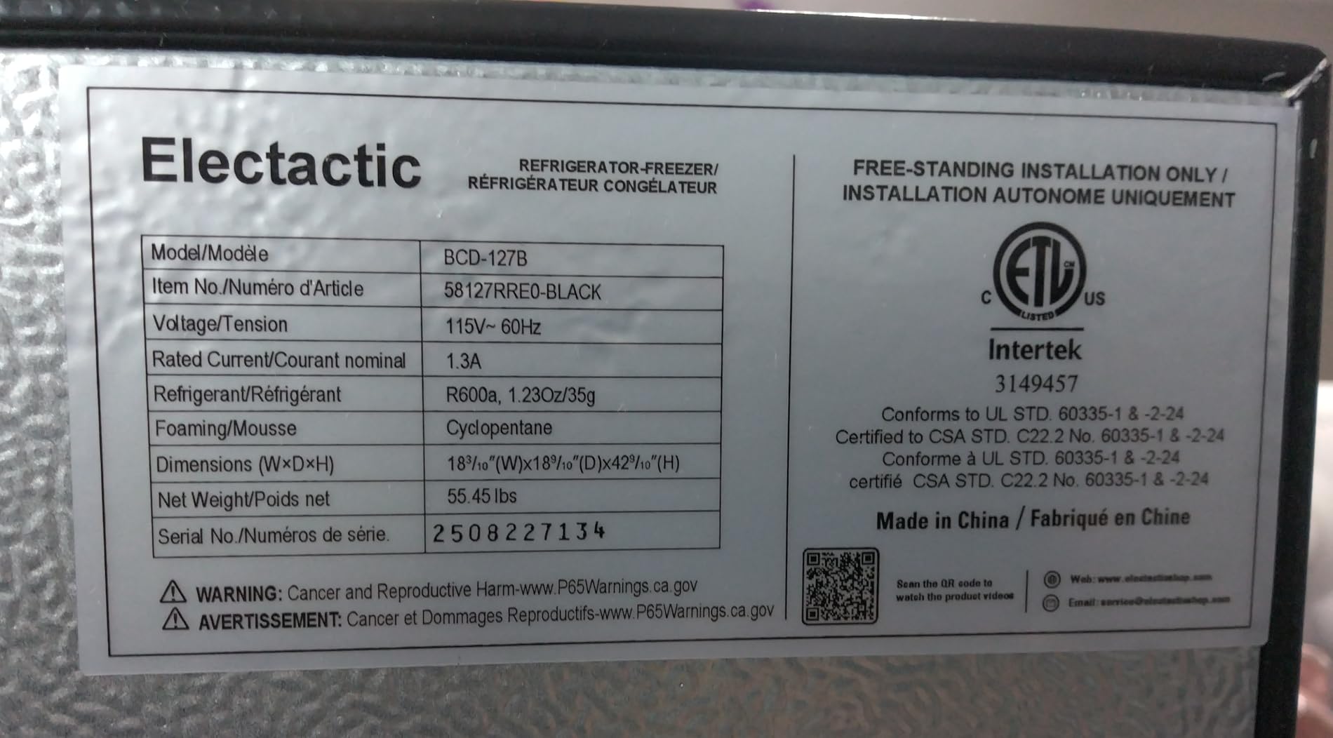 4.5 Cu.Ft Mini Fridge with Freezer, 2 Door Compact Refrigerator, Small Fridge with Adjustable Thermostat Energy Ultra Quiet, Mini Fridge Removable Glass Shelves for Bedroom Office Dorm Grey - Customer Photo 1