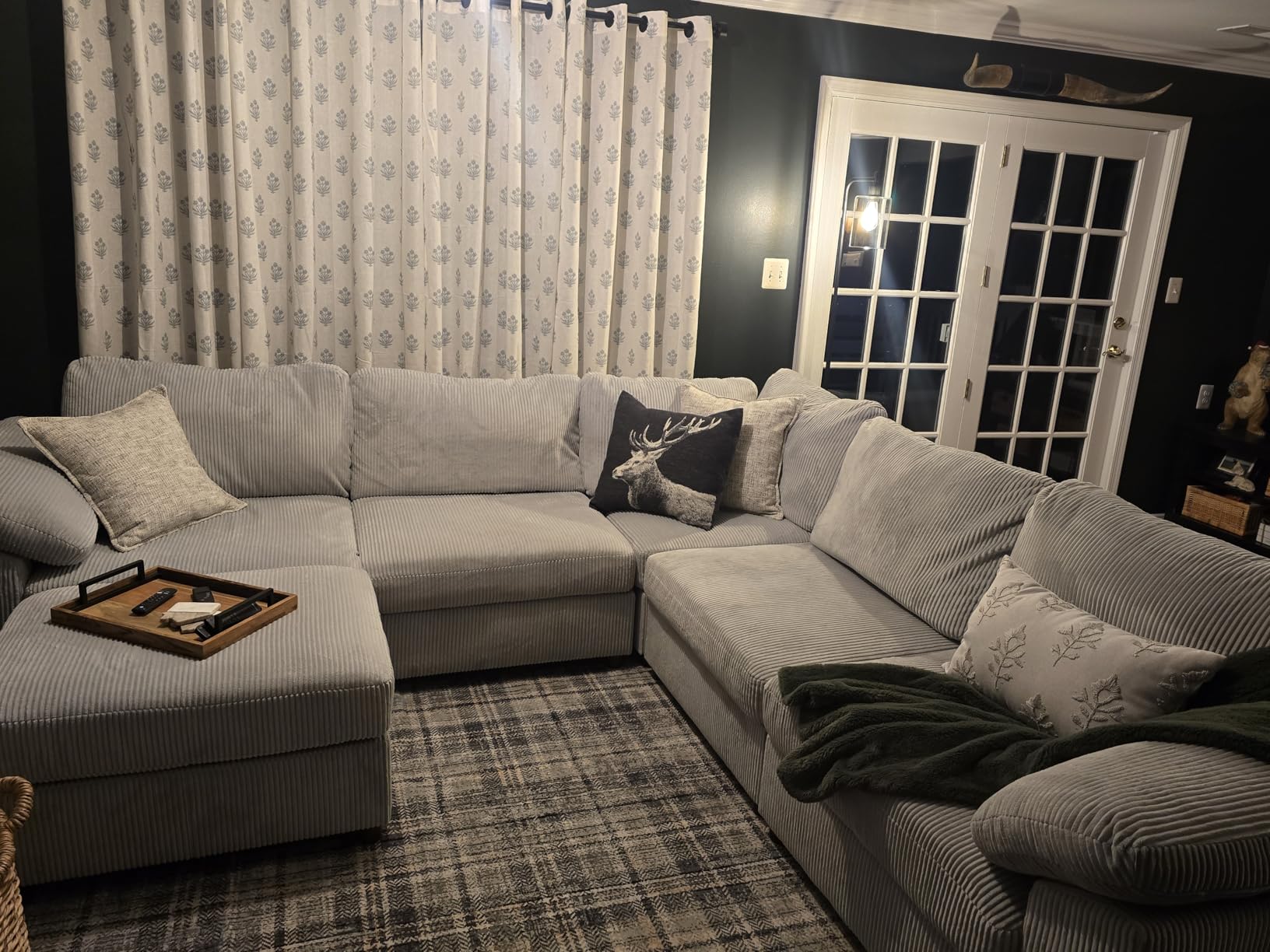 EASE MOOSE Oversized Modular Sectional Sofa, Modern Oversized U Shape Sectional Couch,Comfty Deep Modular Sofa with Ottoman,Light Gray Wide Sectional Modular Sofa for Living Room,Chenille - Customer Photo 4