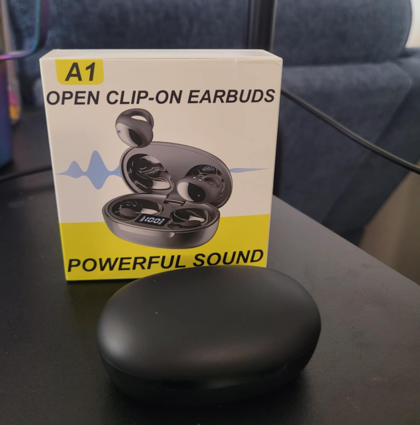 Hijoxp Open Ear Earbuds,Clip on Earbuds,Sport Bluetooth Headphones,with Dual Digital Display, IPX7 Waterproof Design, 44H Playtime, for Workouts and Running - Customer Photo 1