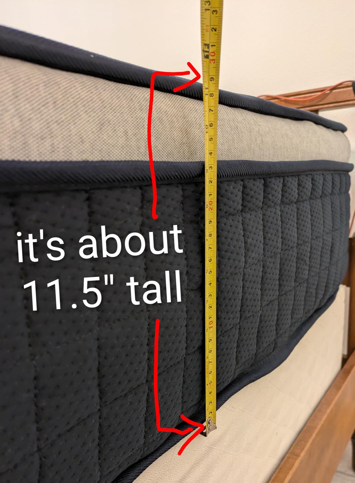 Extra Firm Queen Mattress 14 Inch, Deep Sleep Hybrid Mattress for Lumbar Support & Back Side Sleepers, Pain Relief Mattresses in a Box with Pocket Springs & Cooling Gel - 365-Night Trial, CertiPUR-US - Customer Photo 2