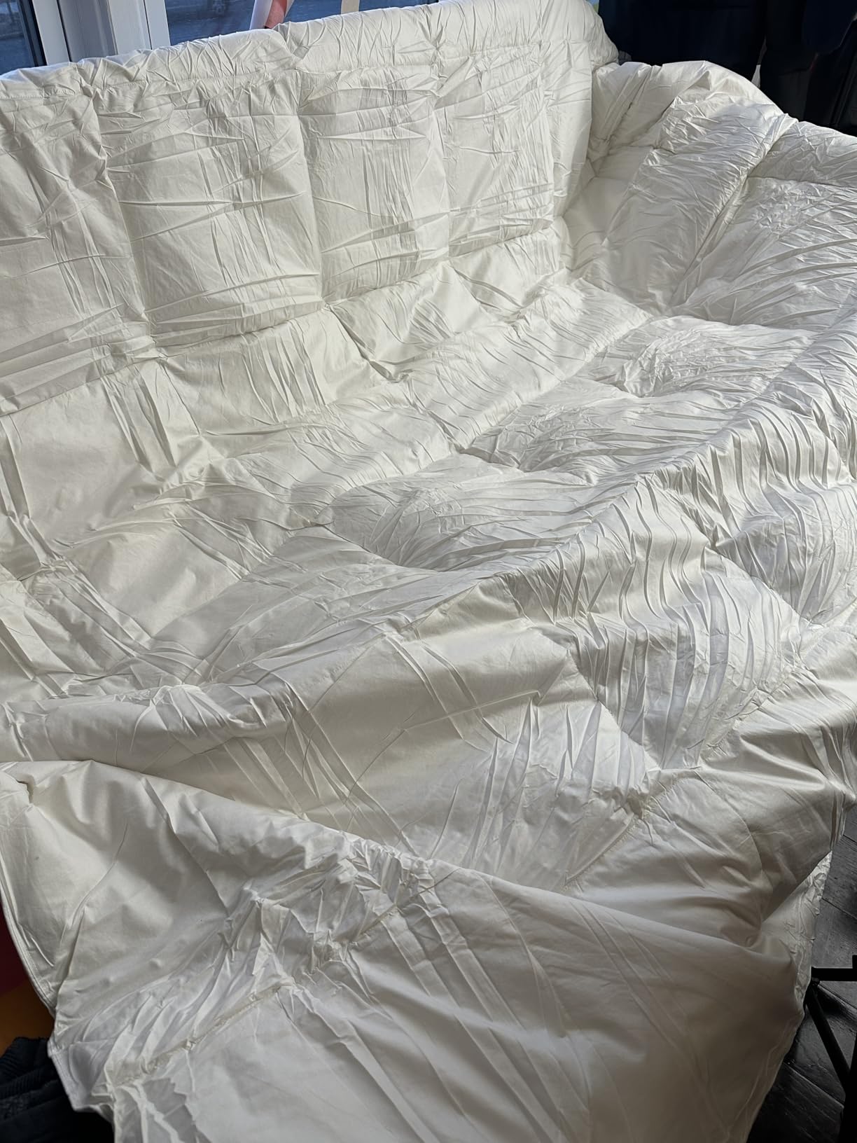 Goose Feather Down Comforter California King Size,100% Organic Cotton Duvet Insert,All-Season Luxury Duvet Insert with Baffle Box Design, 750+Fill Power Hotel Collection Bedding Comforter - Customer Photo 2