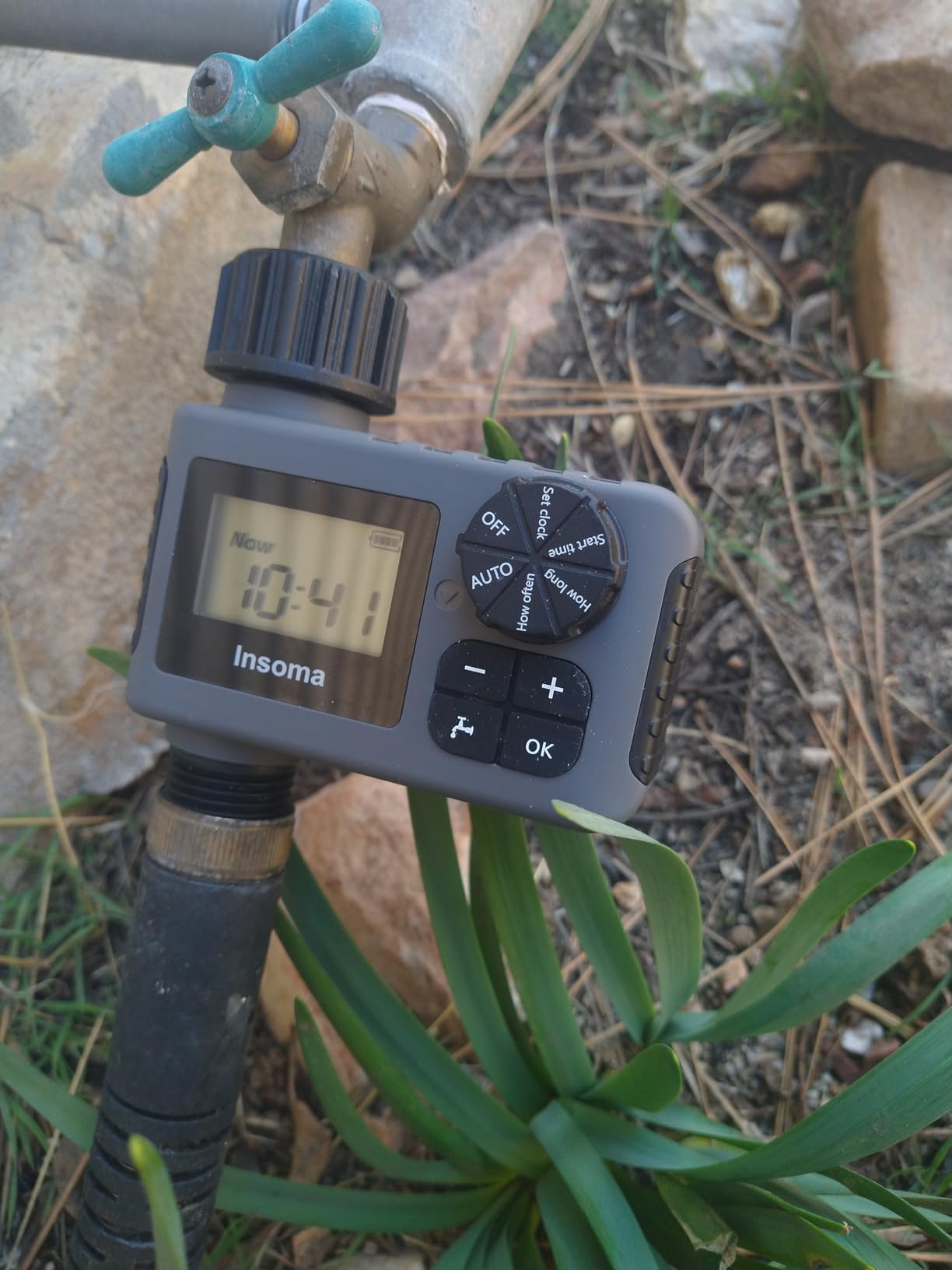 Insoma WiFi Water Timer for Garden Hose, Smart Sprinkler Timer, APP Remote Control WiFi Hose Timers, Voice Control with Alexa, Rain Delay and Manual Mode for Yard Lawn Watering - Customer Photo 1