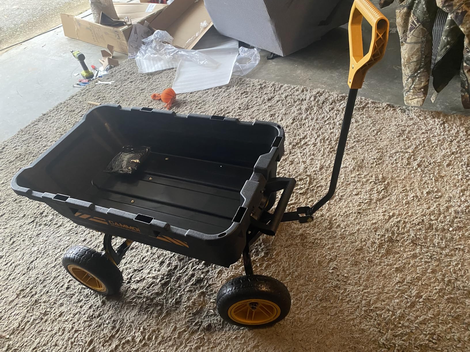 CAMMOO 10-in NO-Flat Tires 900lb Garden Dump Cart Wheelbarrow Garden Wagon customer photo 1