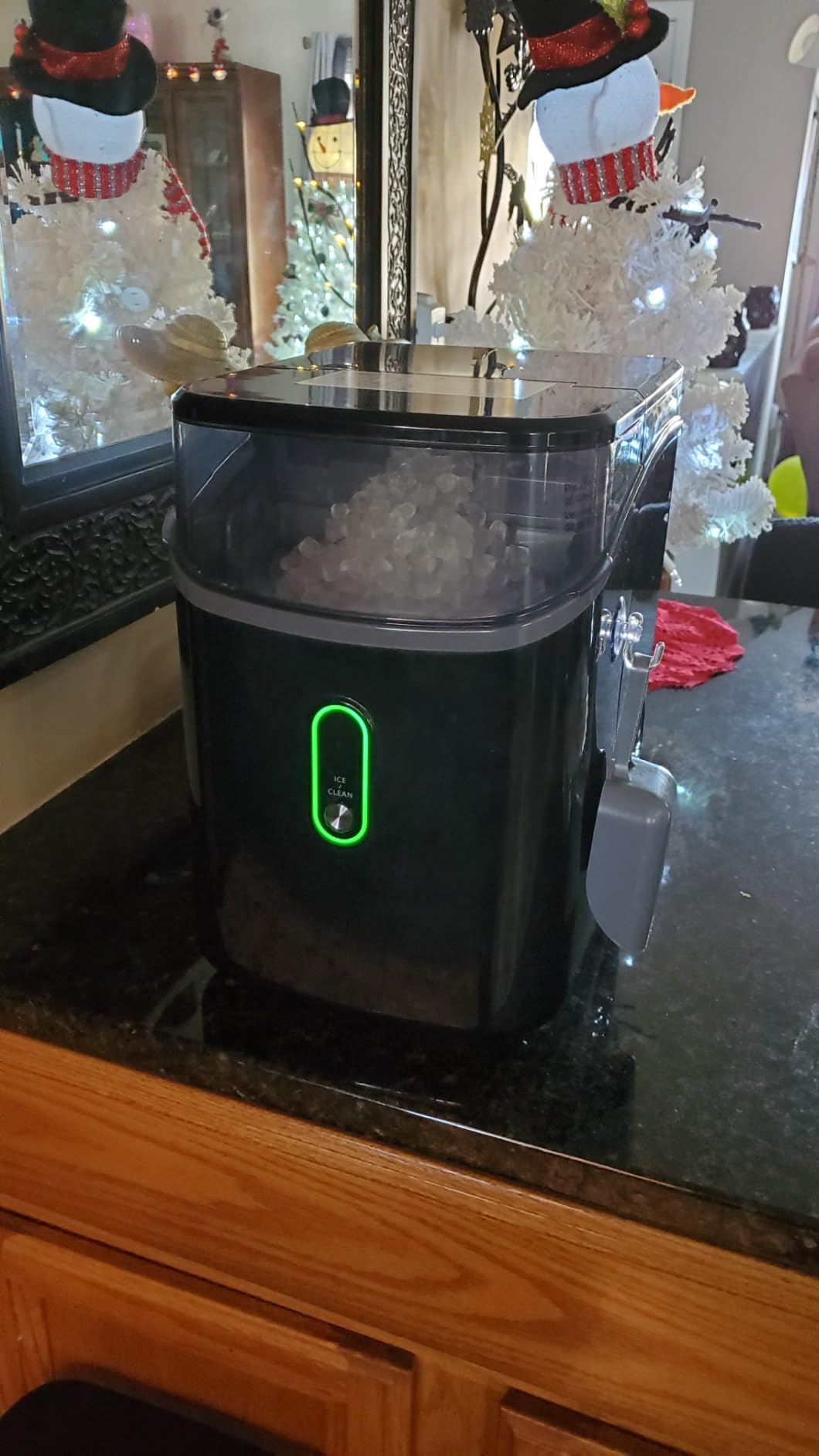 Silonn Nugget Ice Makers Countertop,Timer Pebble Ice Maker with Soft Chewable Ice, 44lbs per Day Ice Machine with Self-Cleaning,One-Click Operation, Stainless Steel - Customer Photo 4