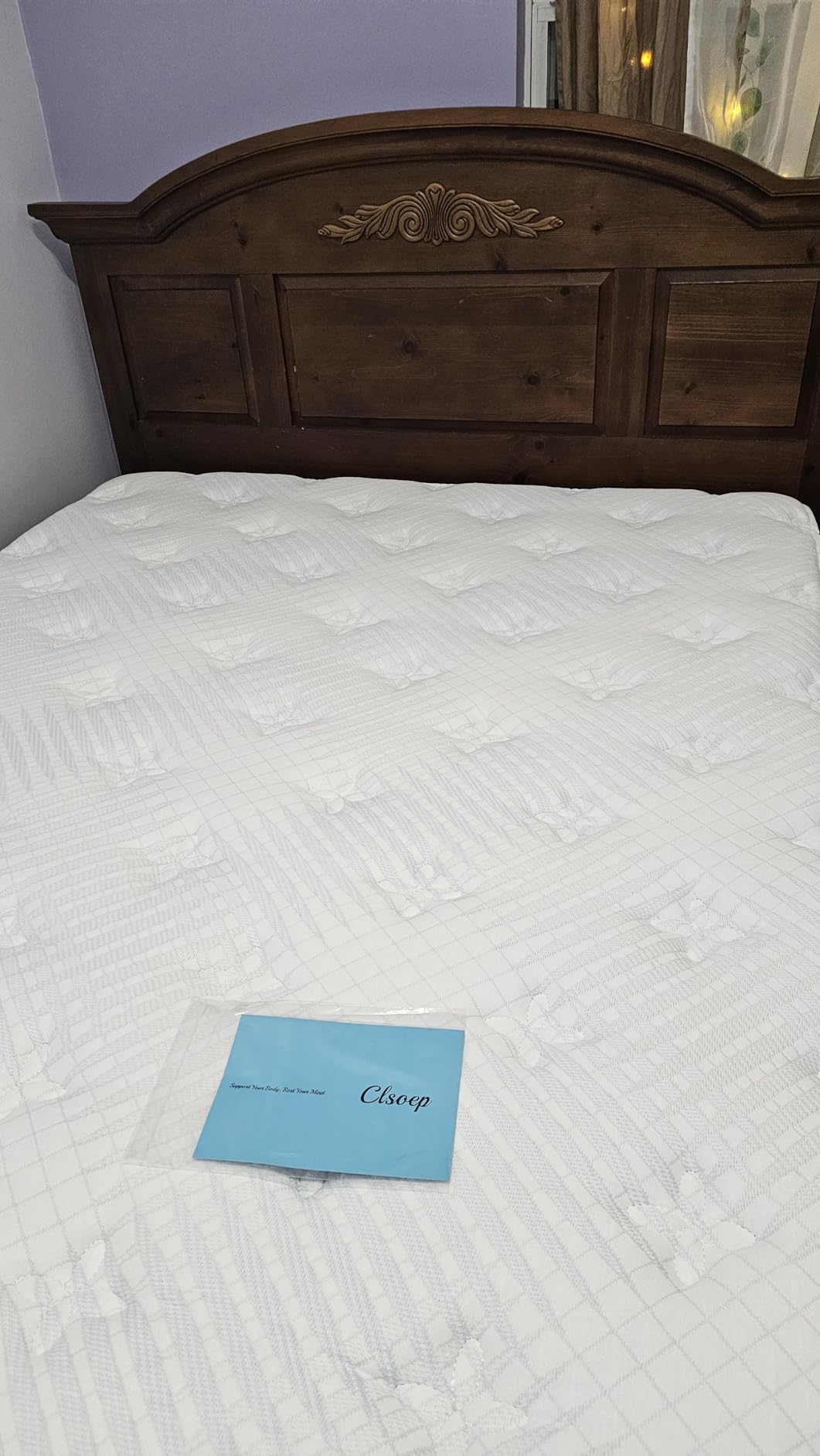 Clsoep Queen Mattress 14 Inch, Queen Size Hybrid Mattress in a Box, Medium Firm Cooling Memory Foam Bed Mattresses with Individual Pocket Springs, Breathable, Fiberglass-Free, CertiPUR-US - Customer Photo 1