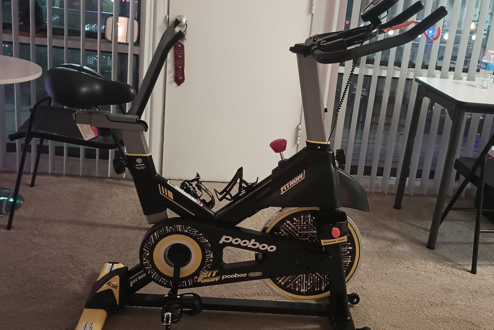 pooboo Exercise Bike, Adjustable Magnetic/Brake Pad Resistance Silent Belt Drive, Indoor Cycling Bike for Home Cardio, Fitness Stationary Bike with 350lbs/300lbs Weight Capacity & Upgraded Version Seat Solid Build 1 - Customer Photo 1