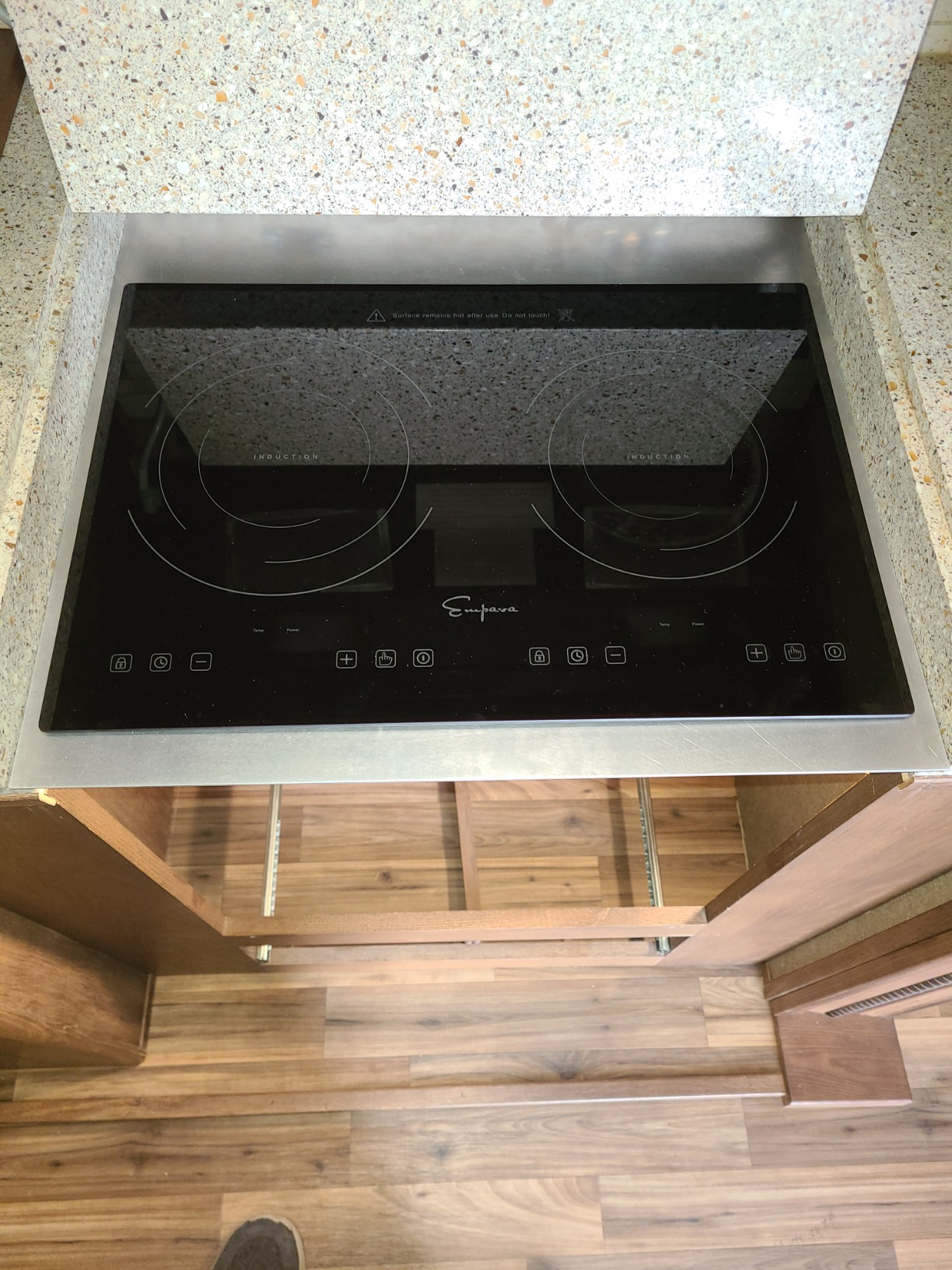 Empava 36 Inch Electric Induction Cooktop Built-In, 5 Zone Smooth Glass Surface, Dual Bridge-Sync, Touch Slider Control, Power Boost, Stop & Go, Timer, Child Lock, Hardwired Kitchen Appliance customer photo 2