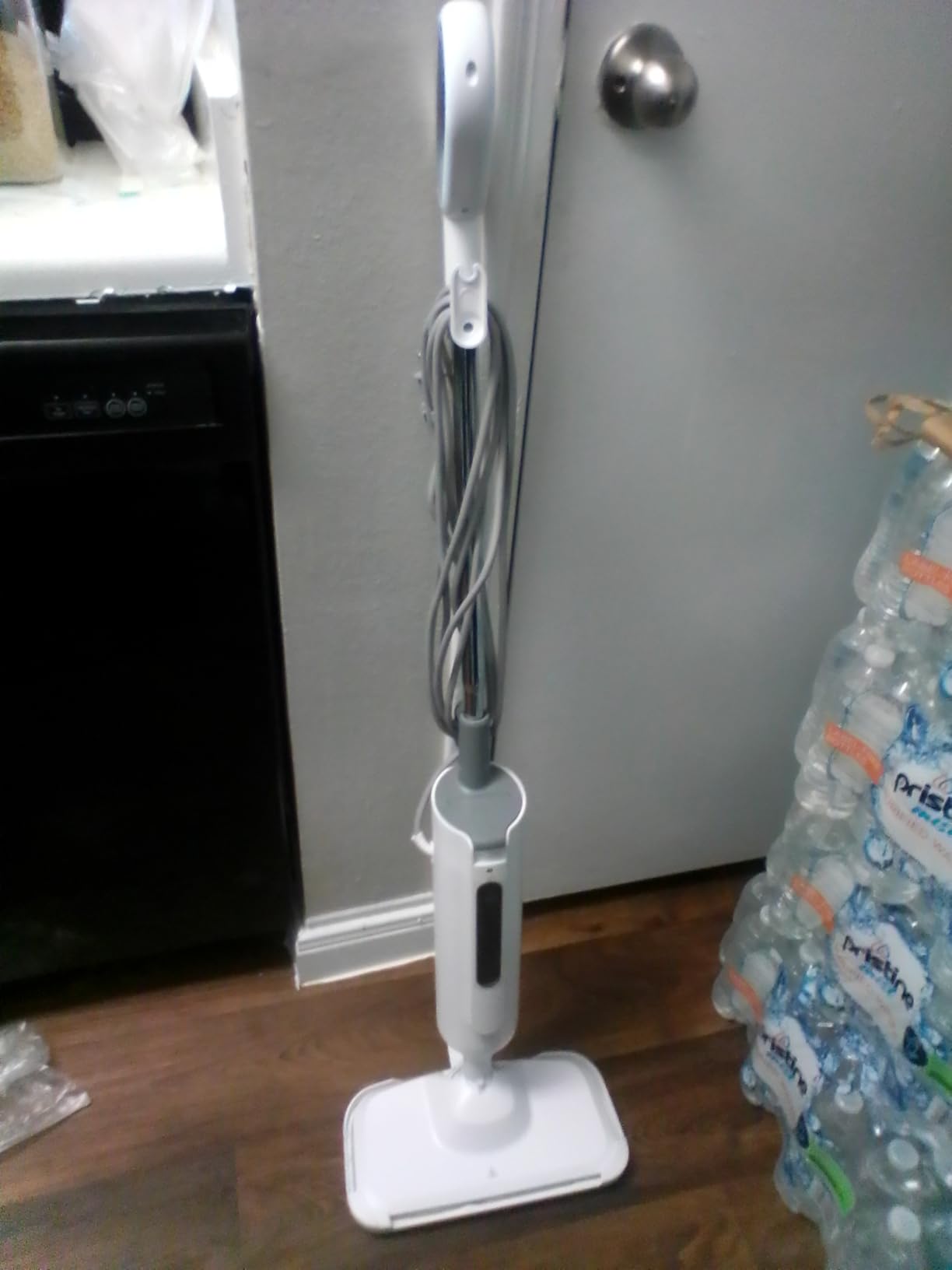 Sweetcrispy Steam Mop for Floor Cleaning, Lightweight Floor Steamer Cleaner for Hardwood/Tile/Laminate Floors Carpet, 2 Washable Pad, White and Green - Customer Photo 1