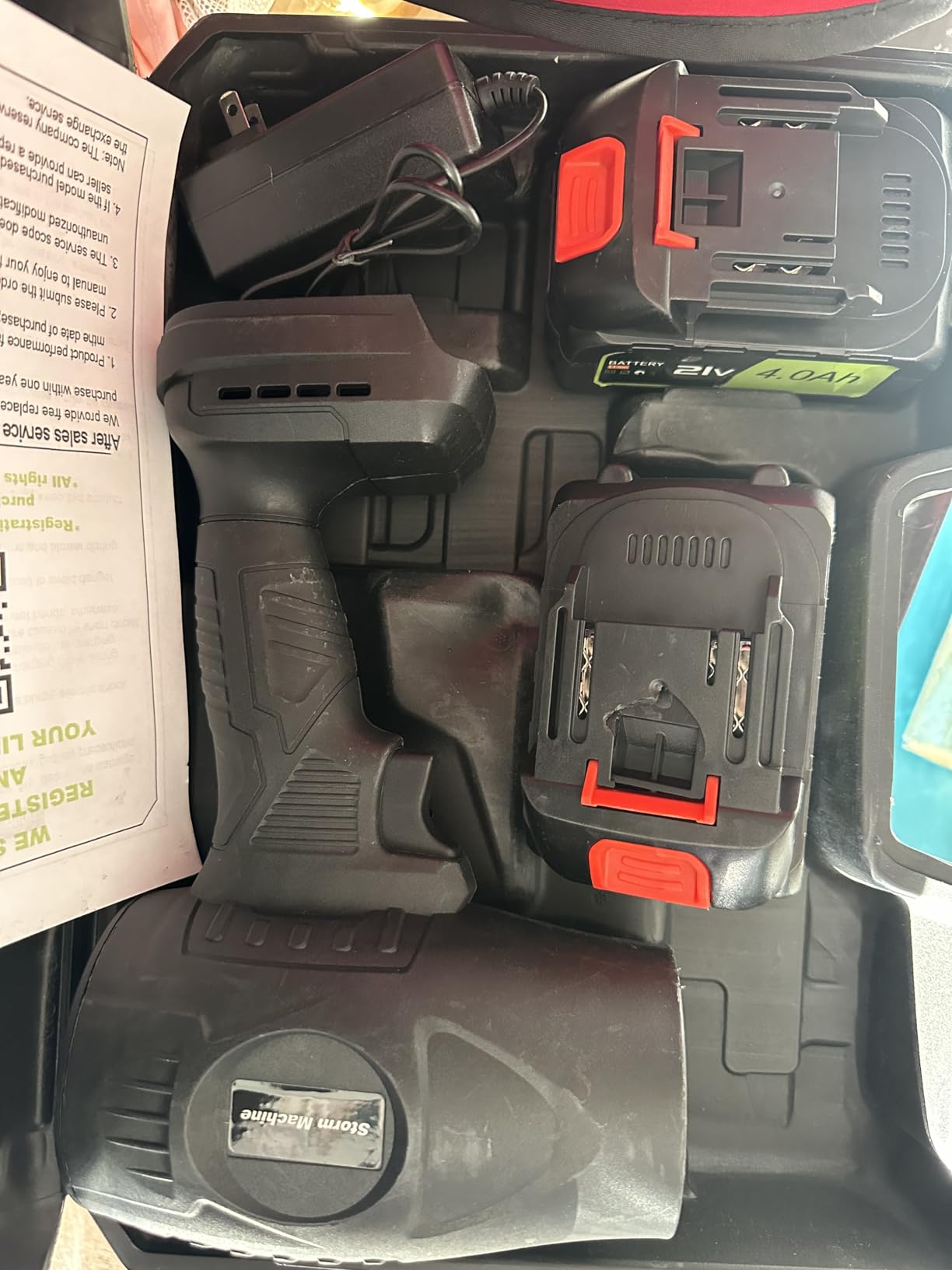 YUQUESEN Cordless Leaf Blower, 980,000 RPM Handheld Leaf Blower with 2 X 4.0Ah Batteries & Charger, Lightweight Leaf Blowers for Patio Cleaning, Lawn Care, Leaves, Dust - Light Green - Customer Photo 1