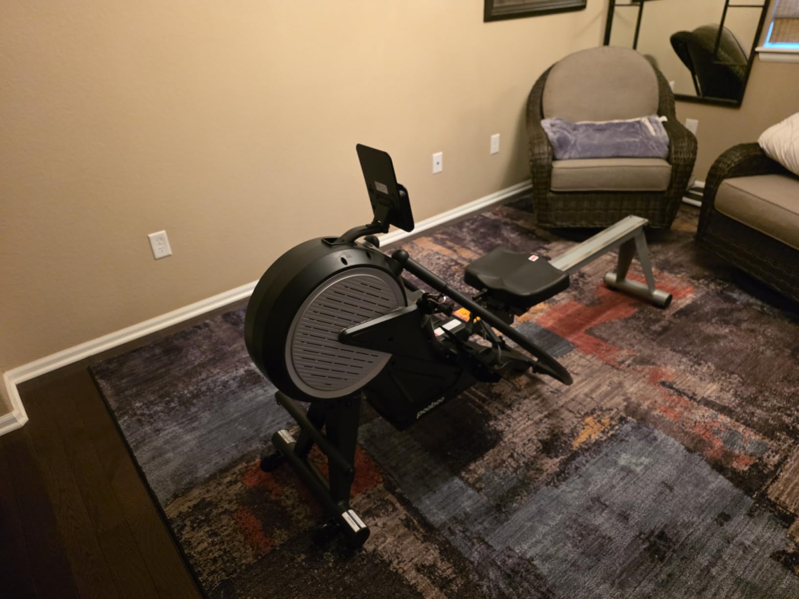 pooboo Rowing Machines for Home, Dual Wind & Magnetic Resistance, Foldable Row Machine 400 LB Weight Capacity, 14 Levels Resistance Quiet Rowers for at Home Exercise, App Supported - Customer Photo 1