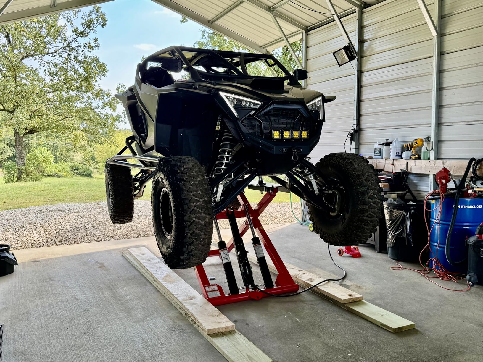 MUTOOL KT-X77 7000 lbs Portable Medium Height Scissor Lift Adjustable Height Lift for Cars, SUVs and Light Trucks (KT-X77) - Customer Photo 1