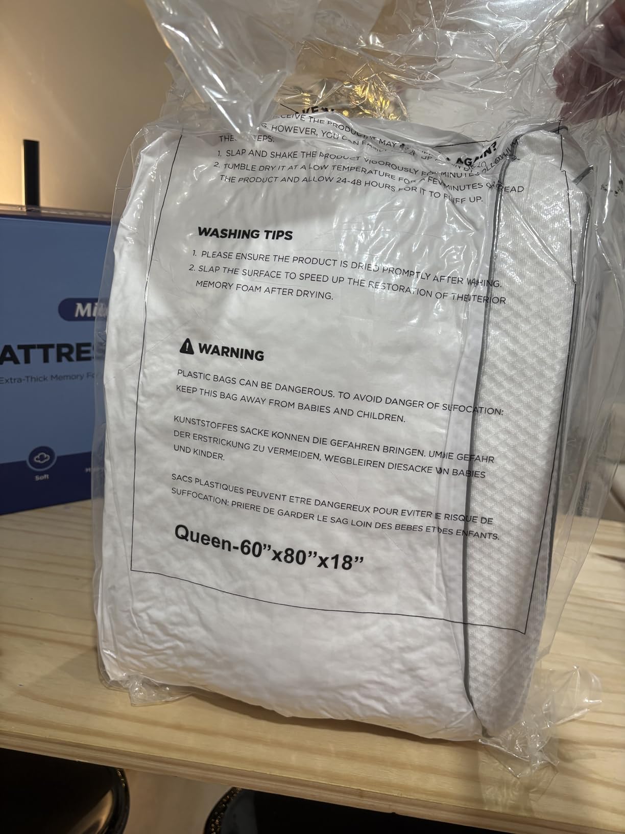 3 Inch Ultra-Fluffy Memory Foam Mattress Topper Queen for Back Pain, Soft Comfy Pillow Top Queen Mattress Topper with 4X Support, Mattress Pad with Breathable Air Mesh Sides, 6-21'' Deep Pocket - Customer Photo 1