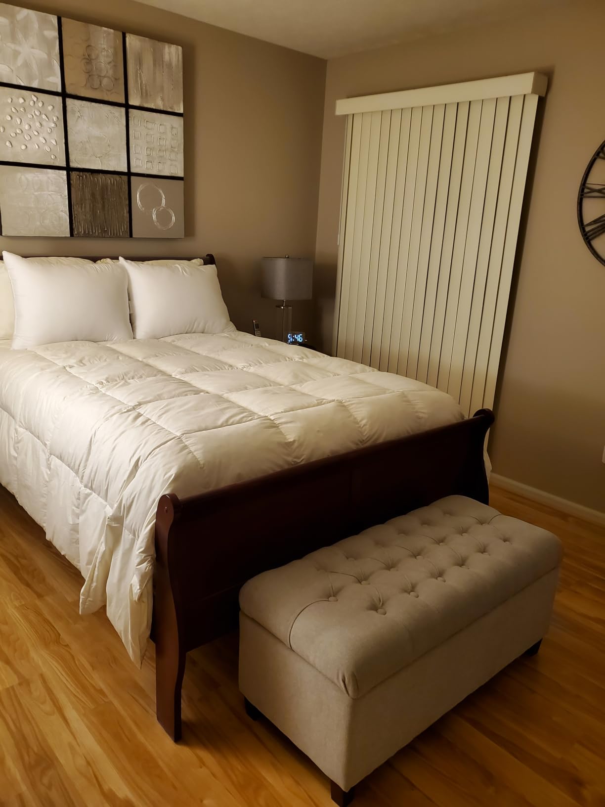 Homepop Home Decor | Tufted Ainsley Button Storage Ottoman Bench with Hinged Lid | Ottoman Bench with Storage for Living Room & Bedroom,Fawn Velvet - Customer Photo 1