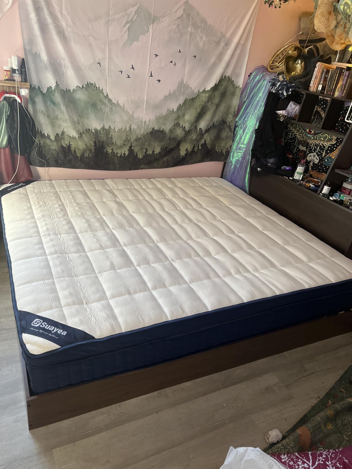 SUAYEA Firm Queen Mattress 14 Inch, Cooling Memory Foam Queen Size Mattress with 7-Layers Support, Hotel Collection Hybrid Mattresses with Pocket Spring for Back Pain Relief, CertiPUR-US Certified - Customer Photo 1