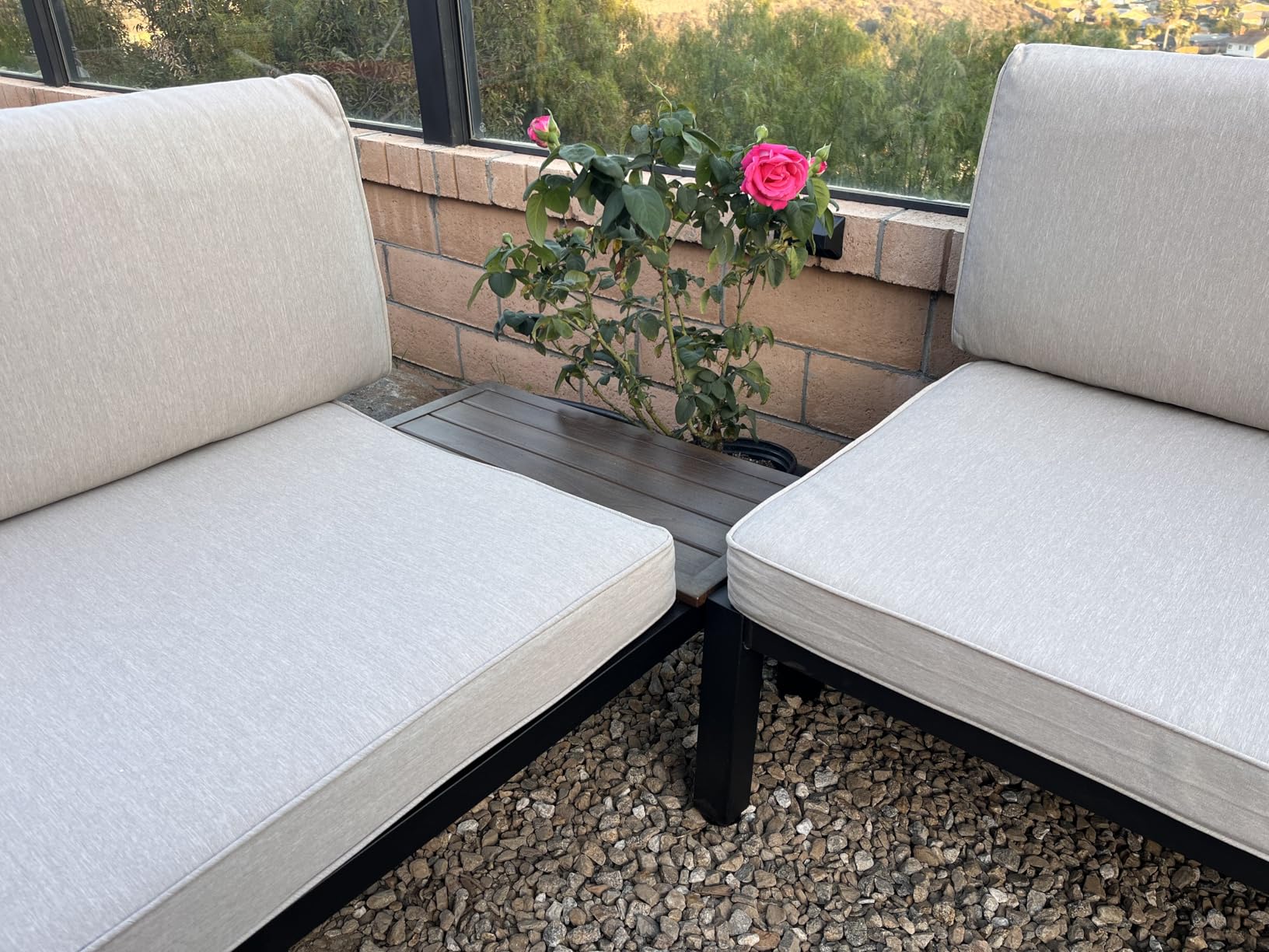 MFSTUDIO 6 Pieces Patio Furniture Set, Metal Outdoor Sectional Sofa Modular Outdoor Couch, Modern Patio Conversation Set with Coffee Table for Backyard, Garden - Customer Photo 2