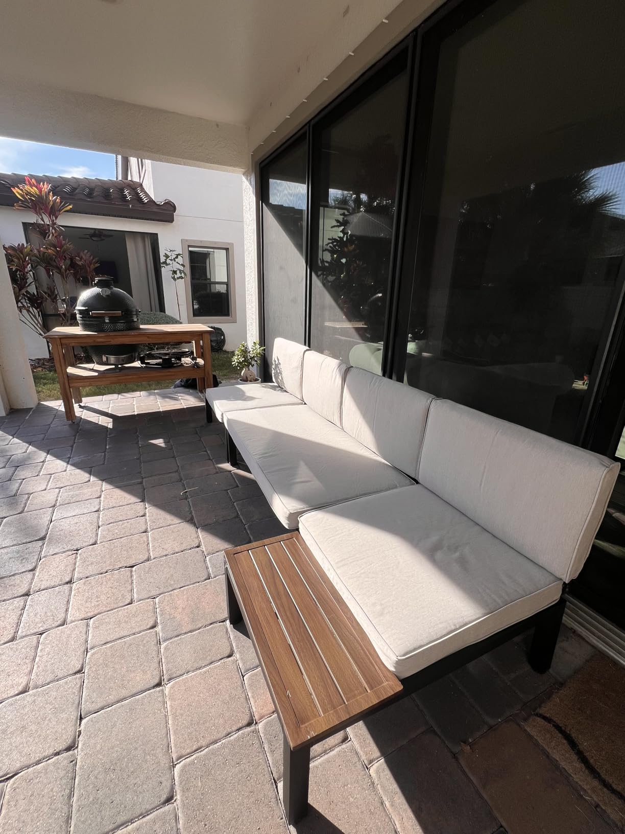 MFSTUDIO 6 Pieces Patio Furniture Set, Metal Outdoor Sectional Sofa Modular Outdoor Couch, Modern Patio Conversation Set with Coffee Table for Backyard, Garden - Customer Photo 5