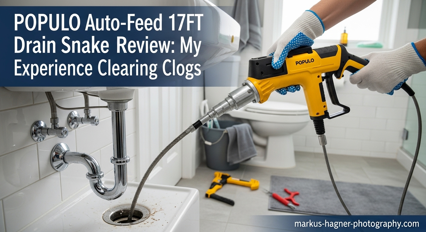 POPULO Auto-Feed 17FT Drain Snake Auger Review