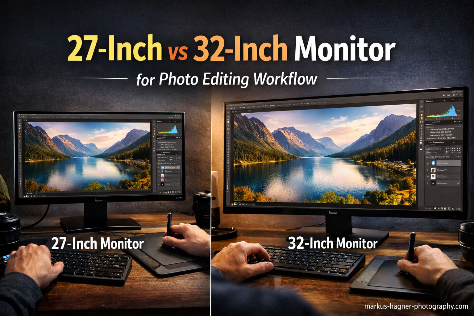 27-Inch vs 32-Inch Monitor for Photo Editing Workflow