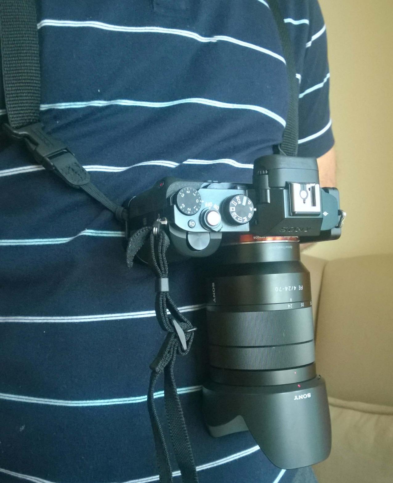 OP/TECH USA Bino/Cam Harness with Quick Release - Dual Camera Shoulder Strap - DSLR Camera Strap - Binocular Harness for Hiking - Elastic,Black - Made in USA customer photo 2