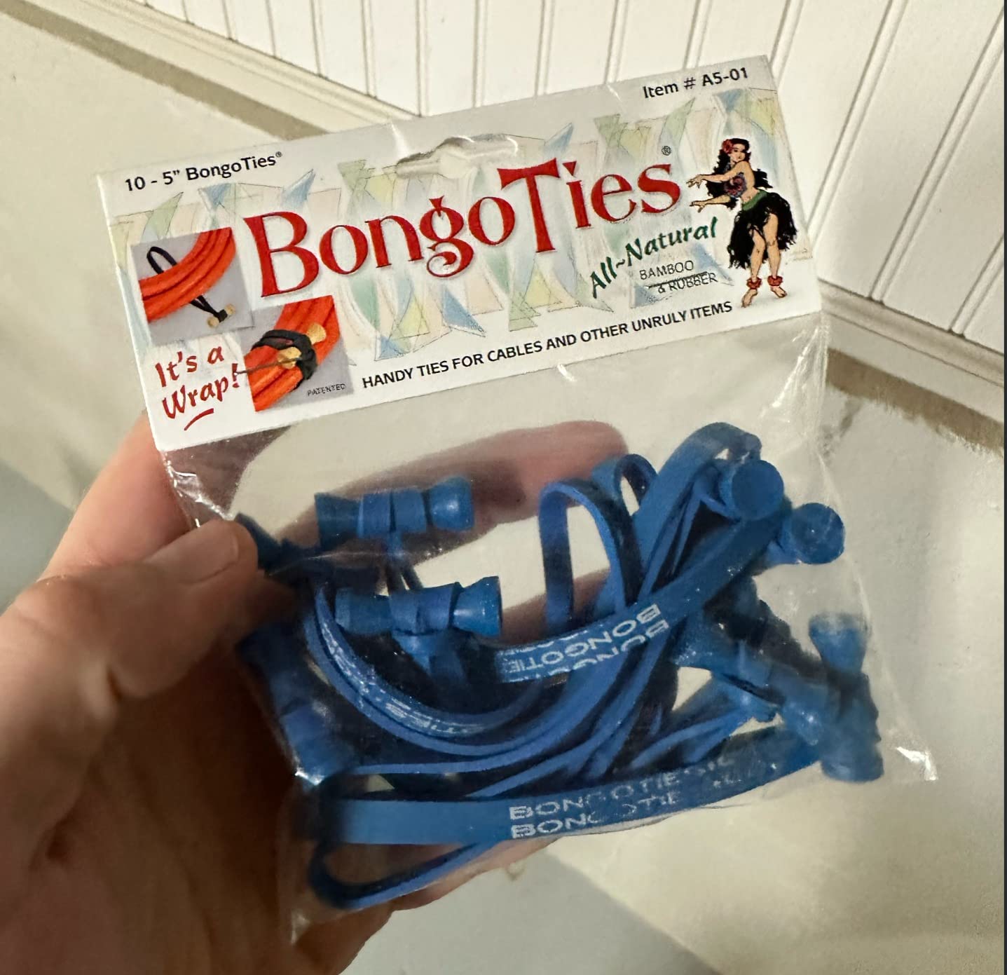 Original Bongo Ties A5-01 - 10 Pack ~ Professional cable ties made of natural rubber and bamboo ~ HANDY TIES FOR CABLES AND OTHER UNRULY ITEMS customer photo 2