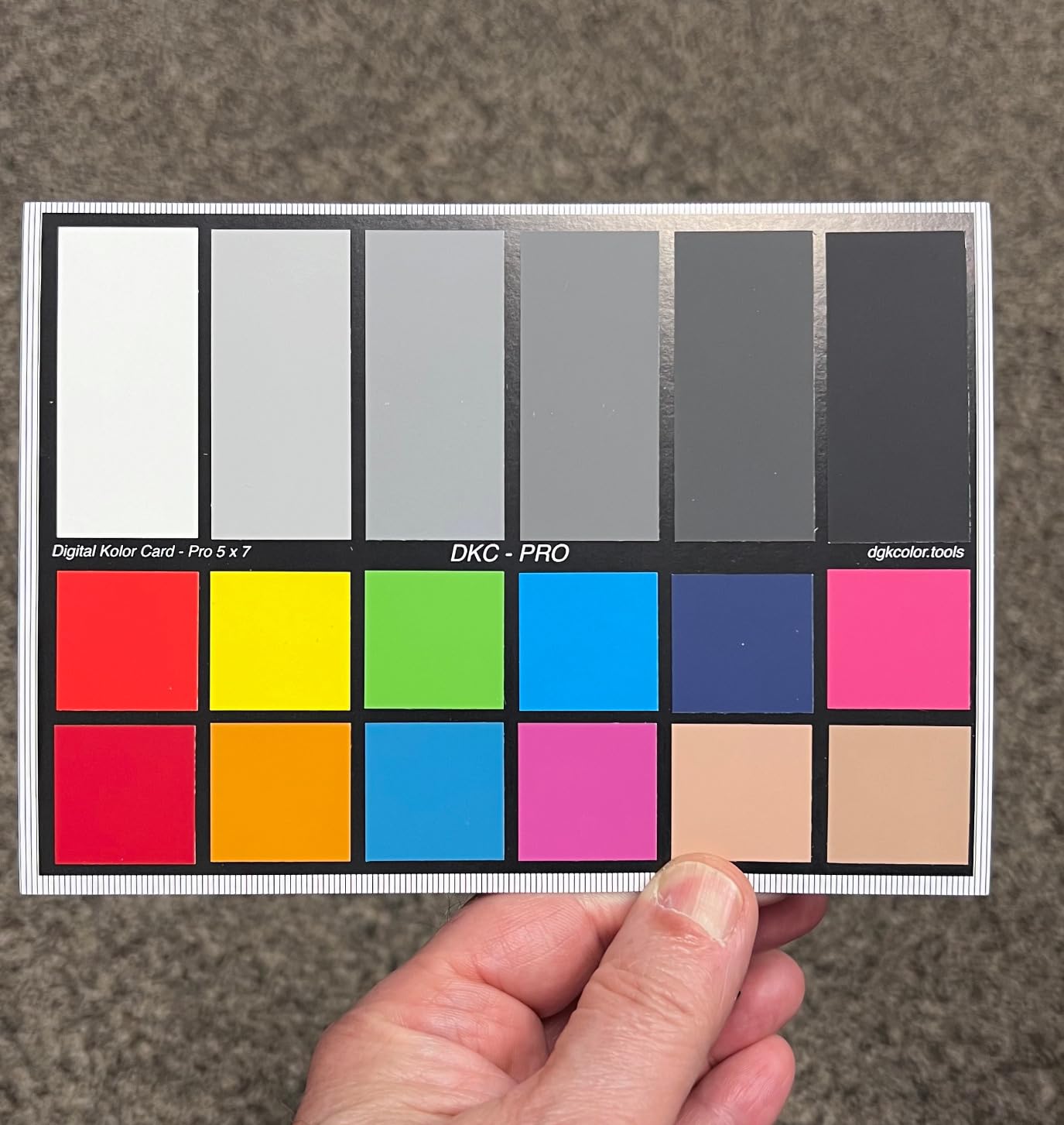 DKC-Pro 5 x 7 Set of 2 White Balance and Color Calibration Charts with 12% and 18% Gray - Pro Quality - Includes Frame Stand and User Guide customer photo 1