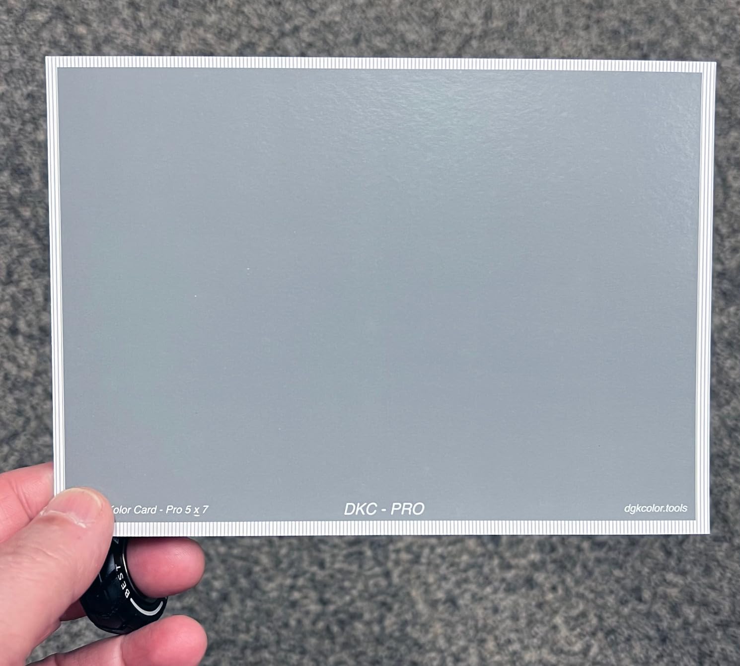 DKC-Pro 5 x 7 Set of 2 White Balance and Color Calibration Charts with 12% and 18% Gray - Pro Quality - Includes Frame Stand and User Guide customer photo 2