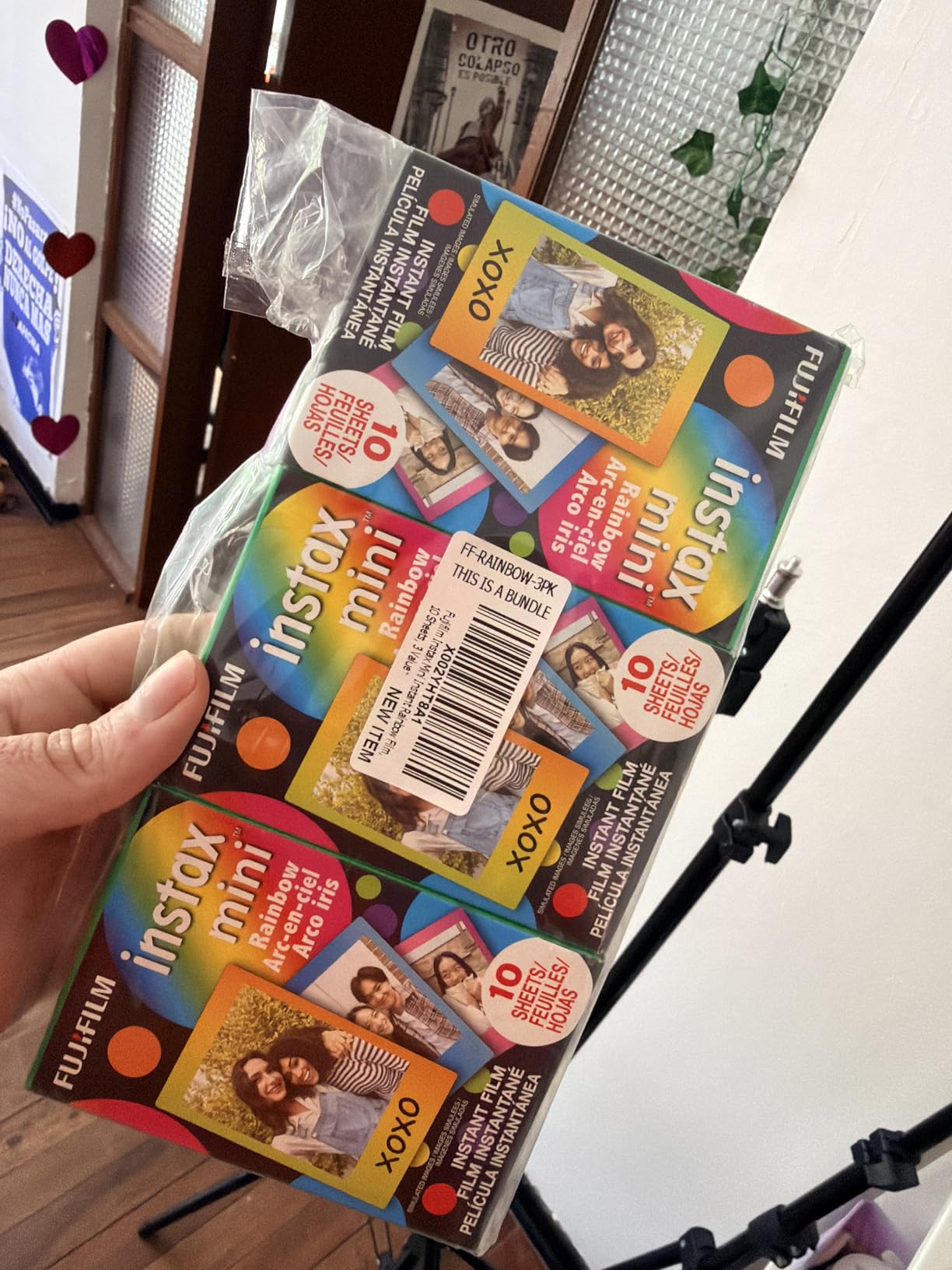 Fujifilm Instax Mini Instant Multi Colored Film, 10 Sheets, (3 and 5 Pack Value Set) (Rainbow) customer photo 2