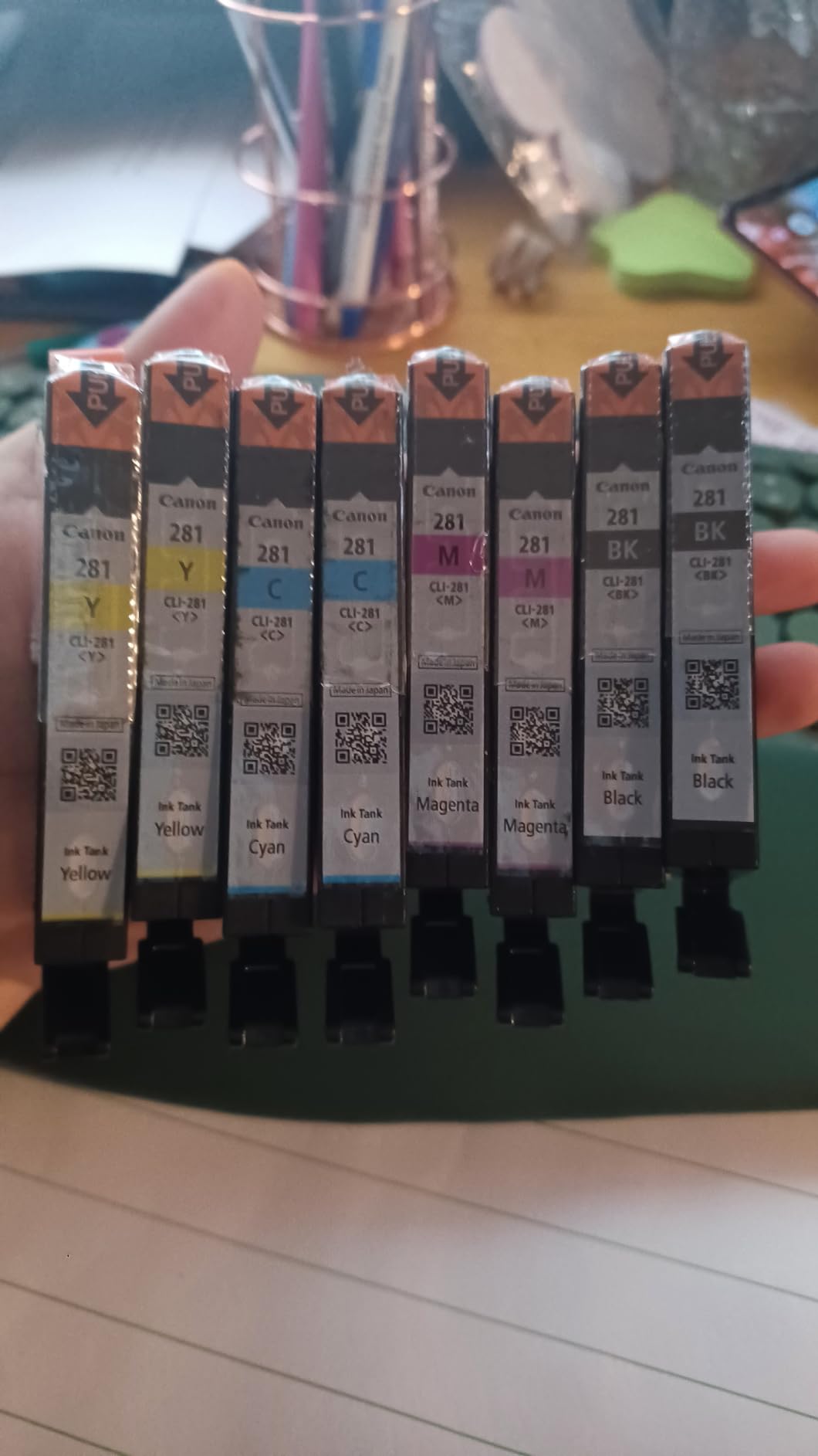 Canon CLI-281 Black, Cyan, Magenta and Yellow 4 Ink Pack, Compatible to TR8520, TR8620 Series, TS9120, and TS6210 Printers customer photo 1