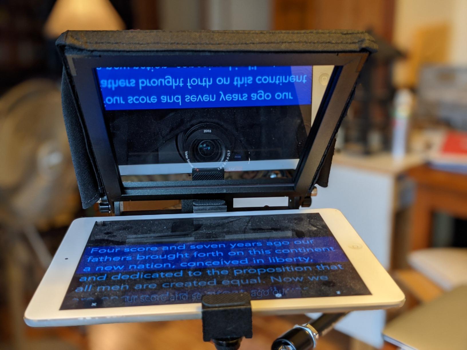 Glide Gear TMP 100 Teleprompter - DSLR, Tablet, Smartphone - 12